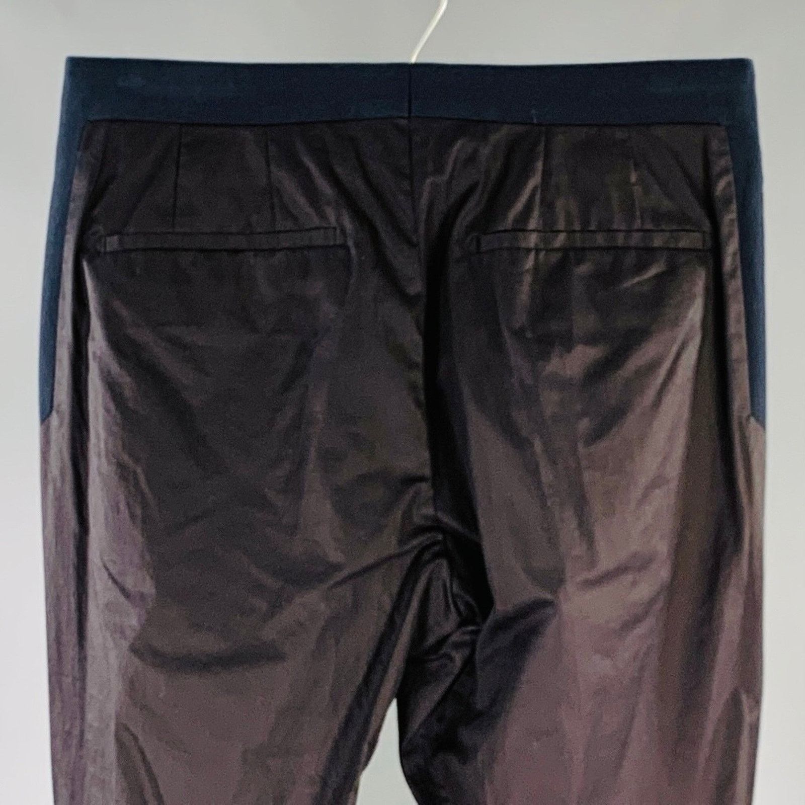 Givenchy GIVENCHY Black Navy Two Toned Cotton Flat Front Dress Pants Size US 30 / EU 46 - 3 Thumbnail