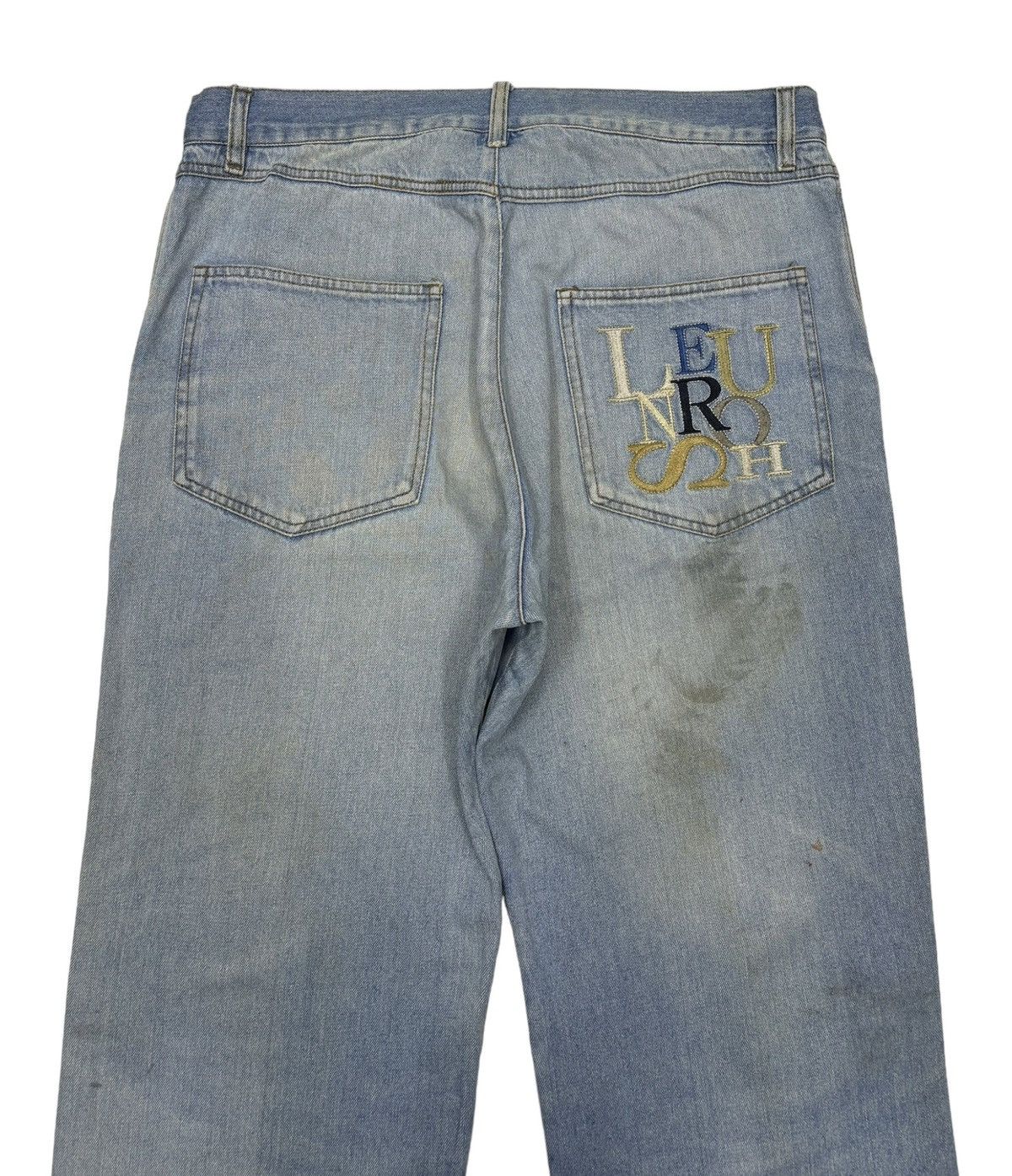 Issey Miyake VINTAGE IS SPORT BAGGY DISTRESS DESTROY DENIM JEANS Size US 34 / EU 50 - 10 Thumbnail