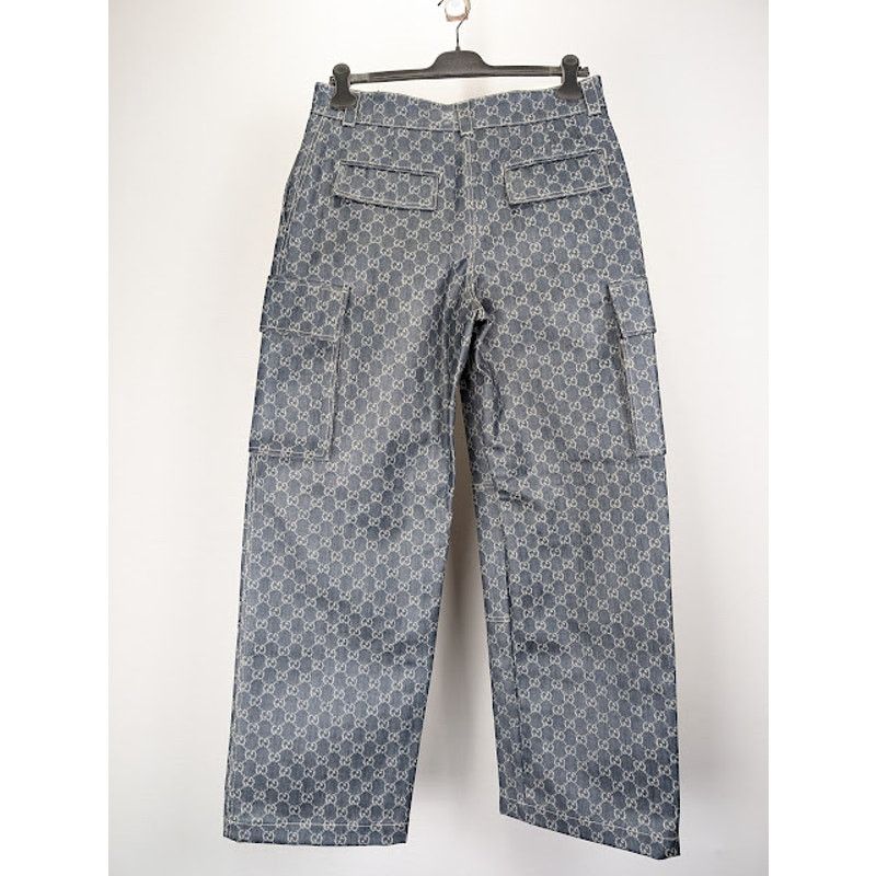 Gucci o1rshd1 Coated GG Denim Cargo Pant in Blue Size US 34 / EU 50 - 12 Thumbnail