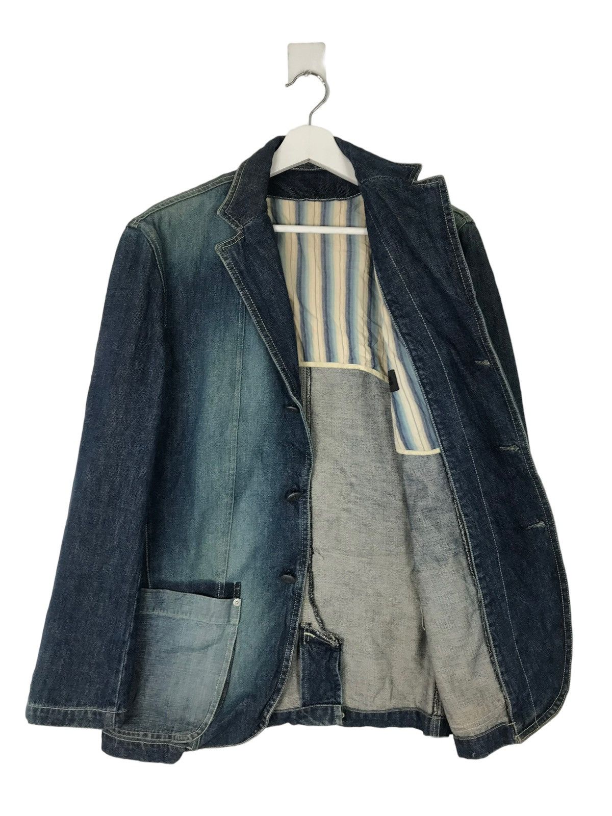 Comme Ca Ism 💥 COMME CA DU MODE MEN DYED INDIGO CHORE JACKET Size US M / EU 48-50 / 2 - 6 Thumbnail