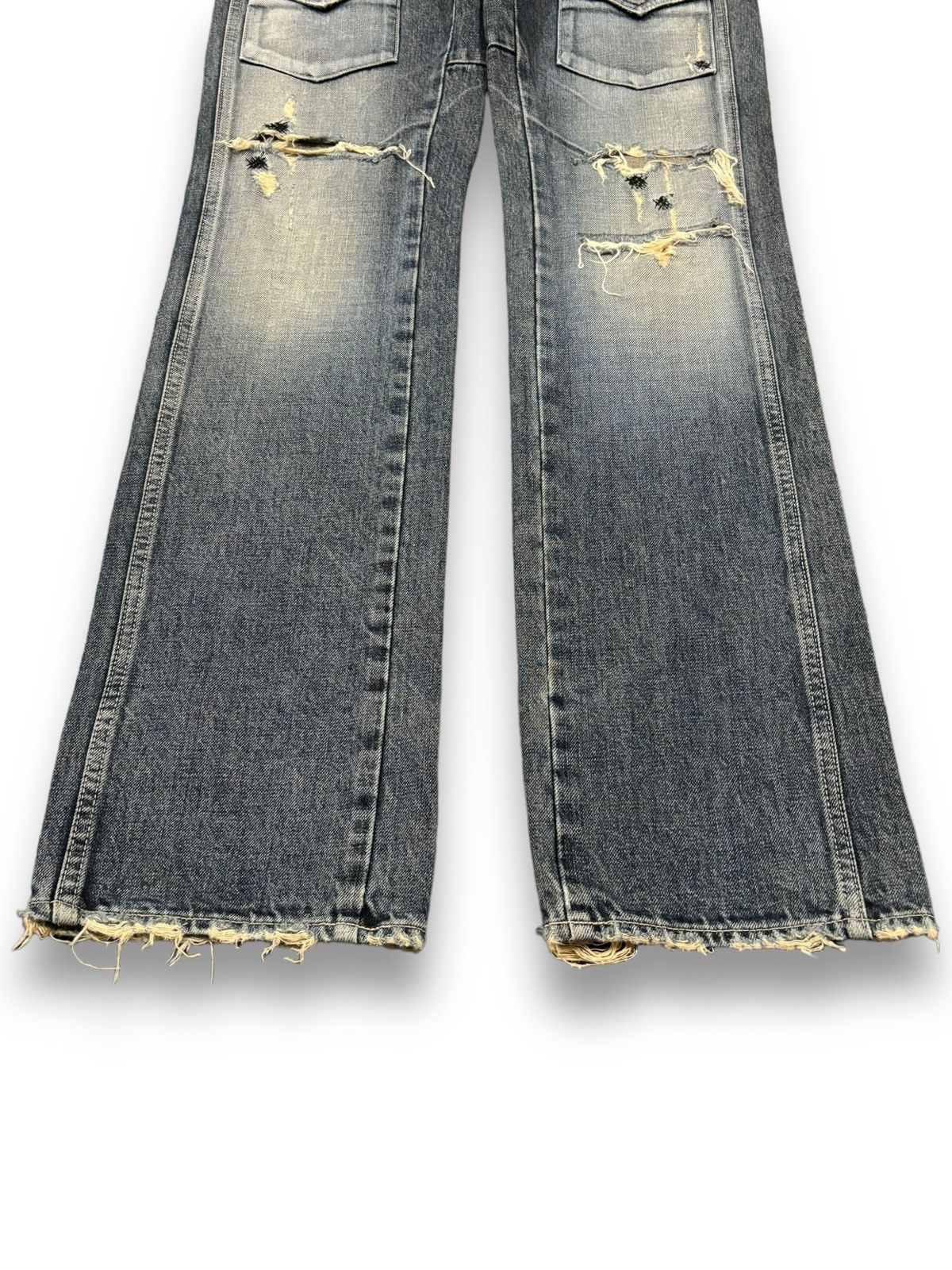 Hysteric Glamour Vintage Japanese Brand Bartack Studded Distressed Punk Jeans Size US 32 / EU 48 - 9 Thumbnail