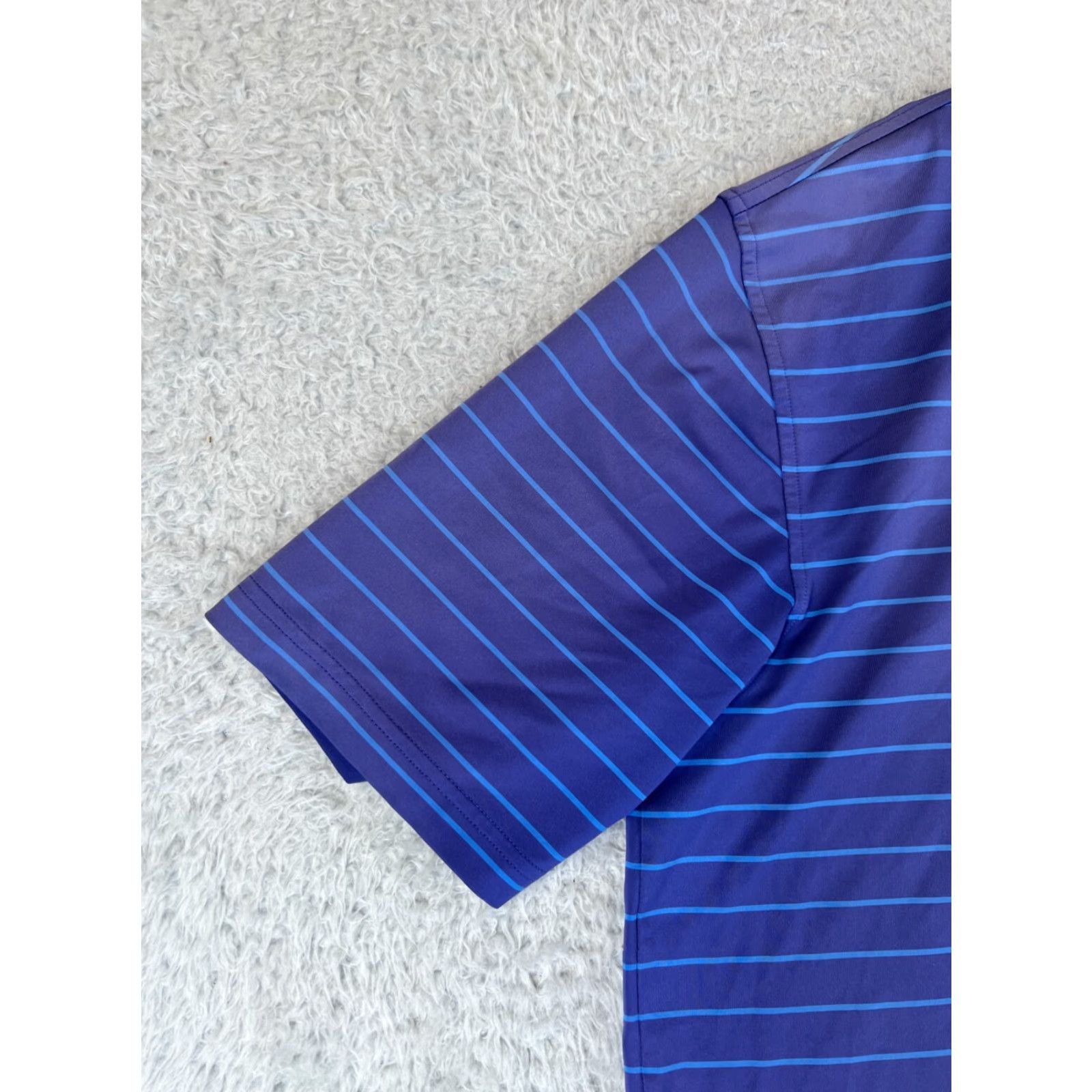 Peter Millar Peter Millar Polo Shirt Mens Large Blue Stripe Golf Summer Comfort Outdoor Wear Size US L / EU 52-54 / 3 - 4 Thumbnail