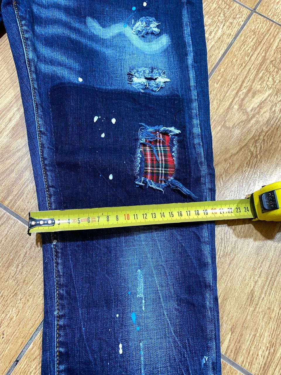 Dsquared2 DSQUARED2 Destroyed Crop Denim Slim Skinny Distressed Jeans Size US 34 / EU 50 - 10 Thumbnail