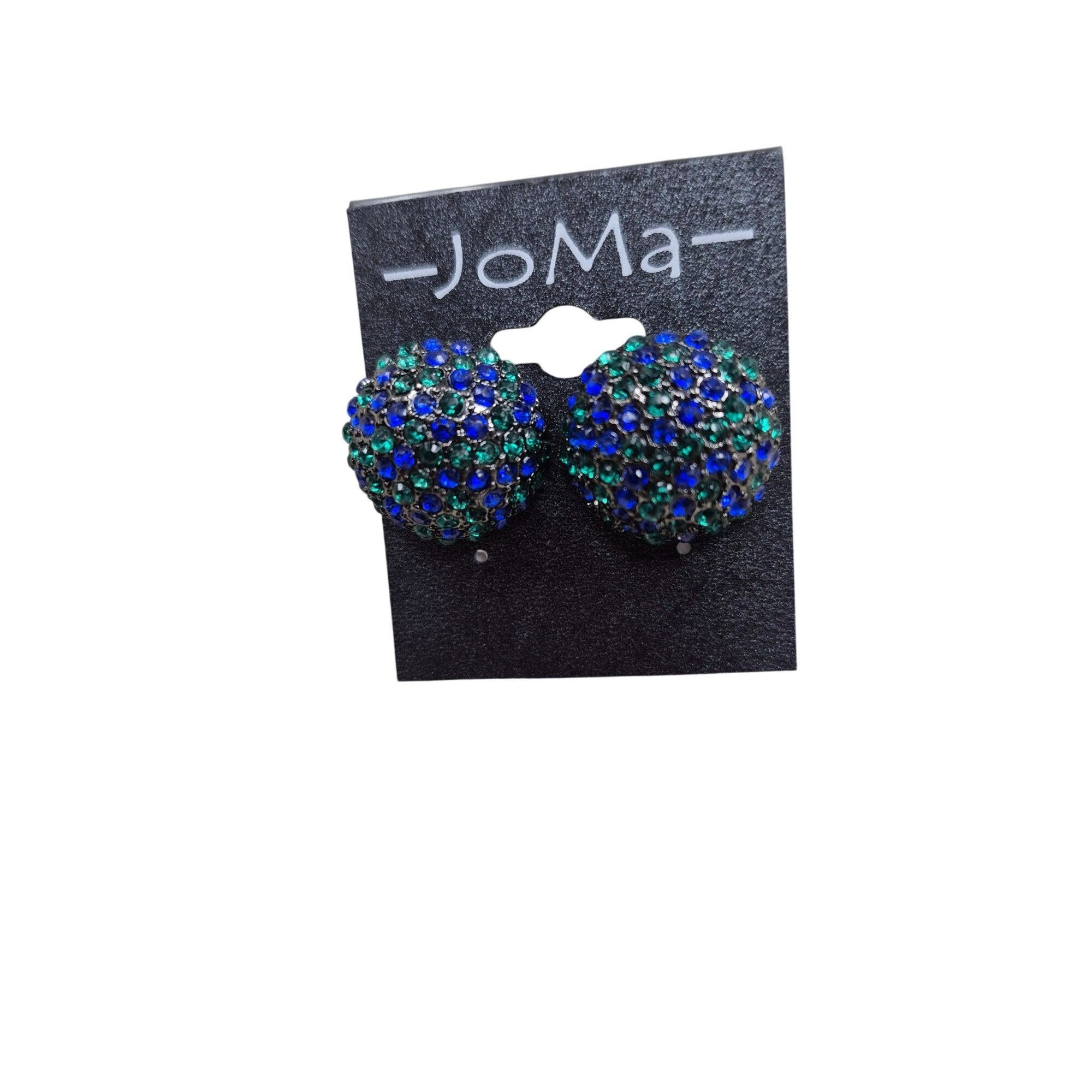 Joma JoMa Blue & Green Beaded Stud Earrings Size ONE SIZE - 1 Thumbnail