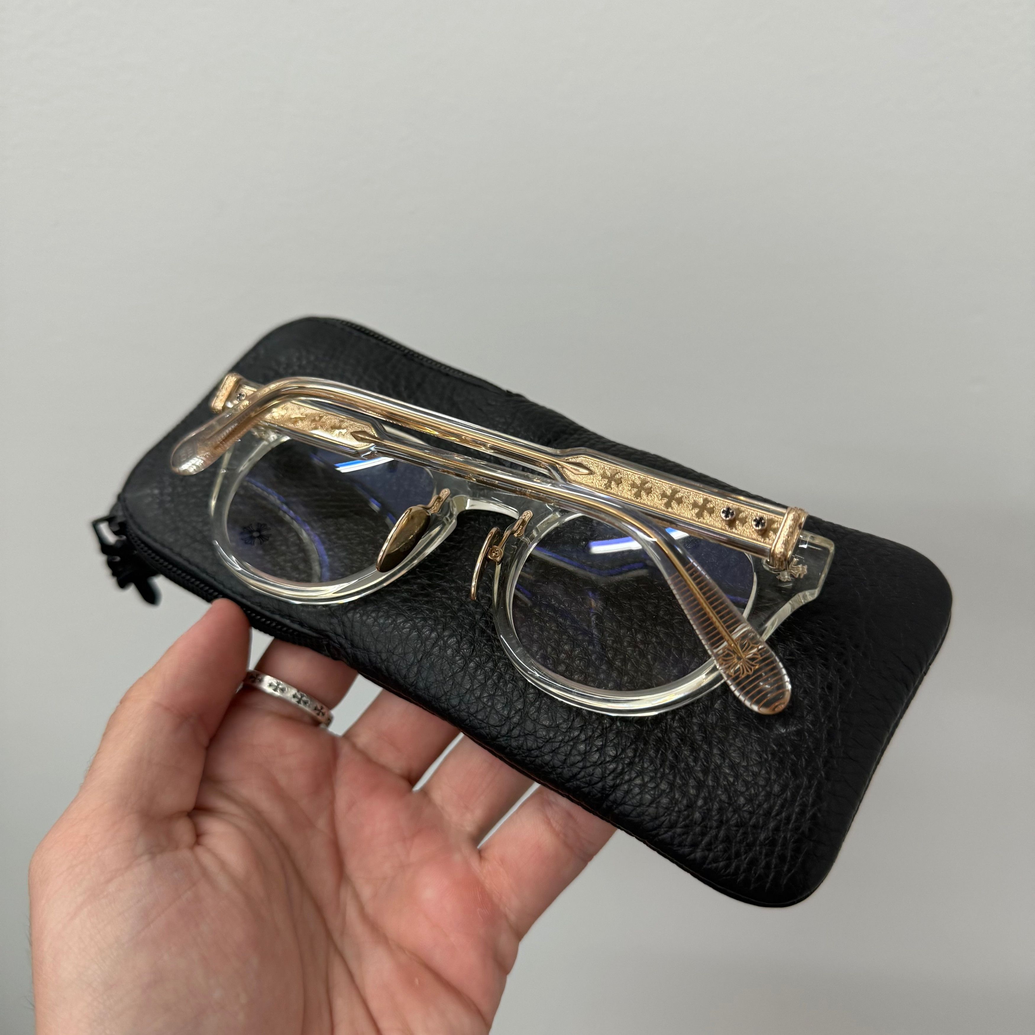 Chrome Hearts Chrome Hearts Dingalingalong Crystal Gold Glasses Size ONE SIZE - 2 Thumbnail