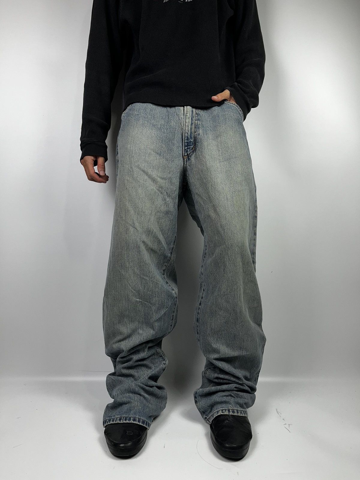 Japanese Brand × Jean × Wrangler vintage wrangler selvedge repro redline jeans panf Size US 32 / EU 48 - 11 Thumbnail
