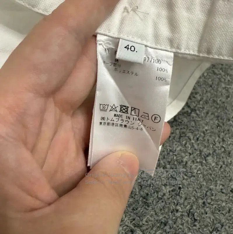 Thom Browne Thom Browne White Cotton Long Sleeve Shirt . Size US L / EU 52-54 / 3 - 5 Thumbnail