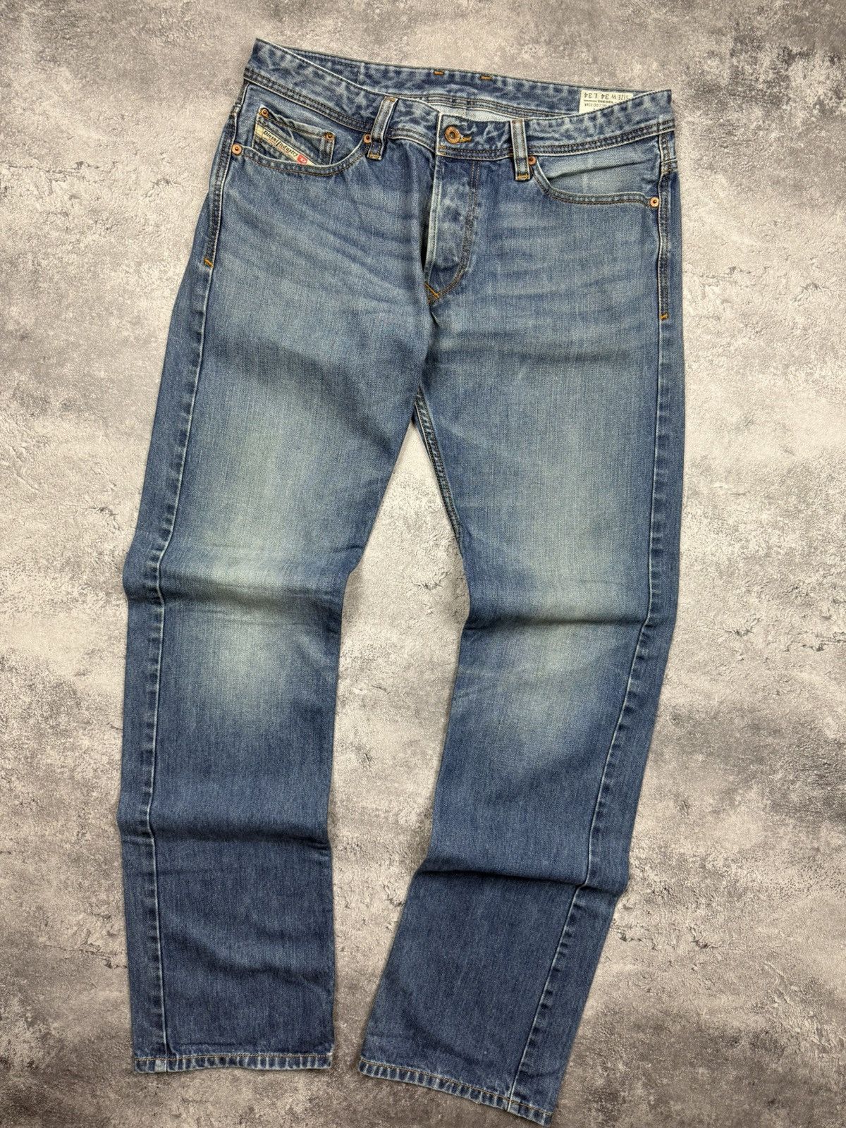 Vintage Diesel Avant Garde Flared Blue Denim Jeans Y2K Rare