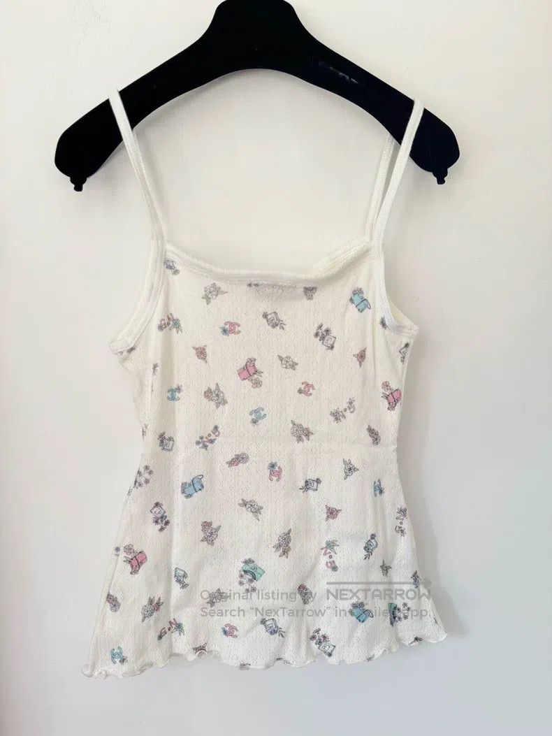 Chanel Chanel White printed small flower suspenders Size XXS / US 00 / IT 34 - 2 Thumbnail