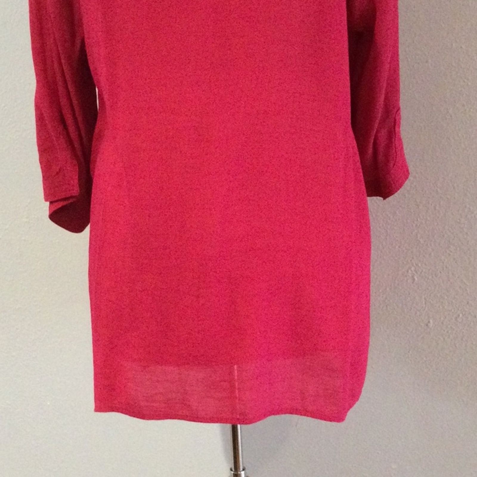 Other Maggie Barnes Embroidered Red V-neck 3/4 Split Sleeve Top 0X Size XL / US 12-14 / IT 48-50 - 9 Thumbnail