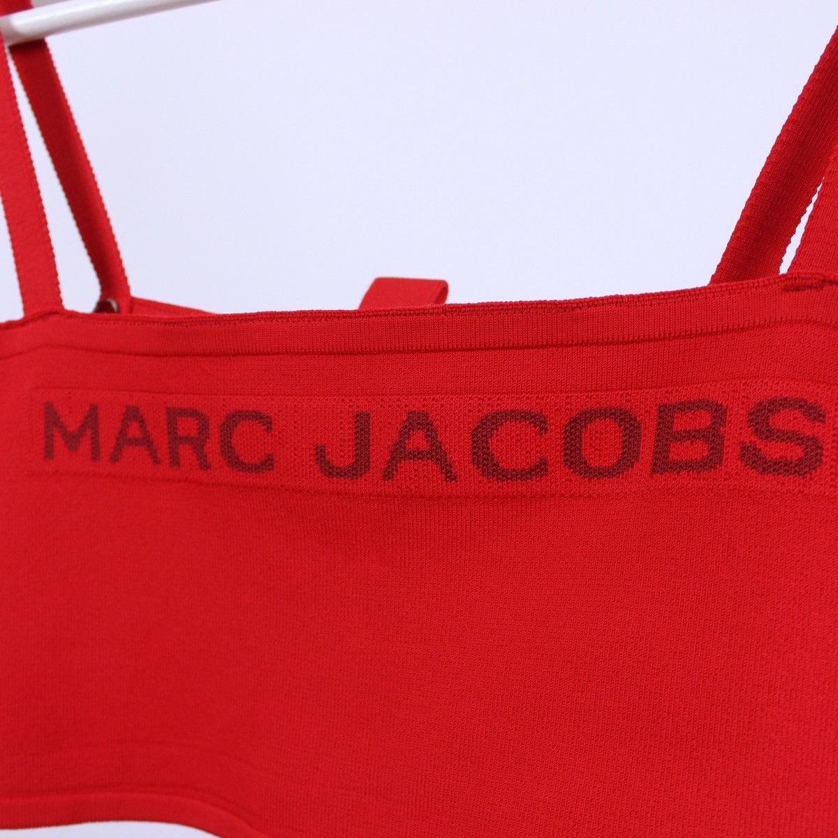Marc Jacobs Marc Jacobs Red Knit Logo Crop Top Y2K Designer Tank Size S / US 4 / IT 40 - 2 Thumbnail