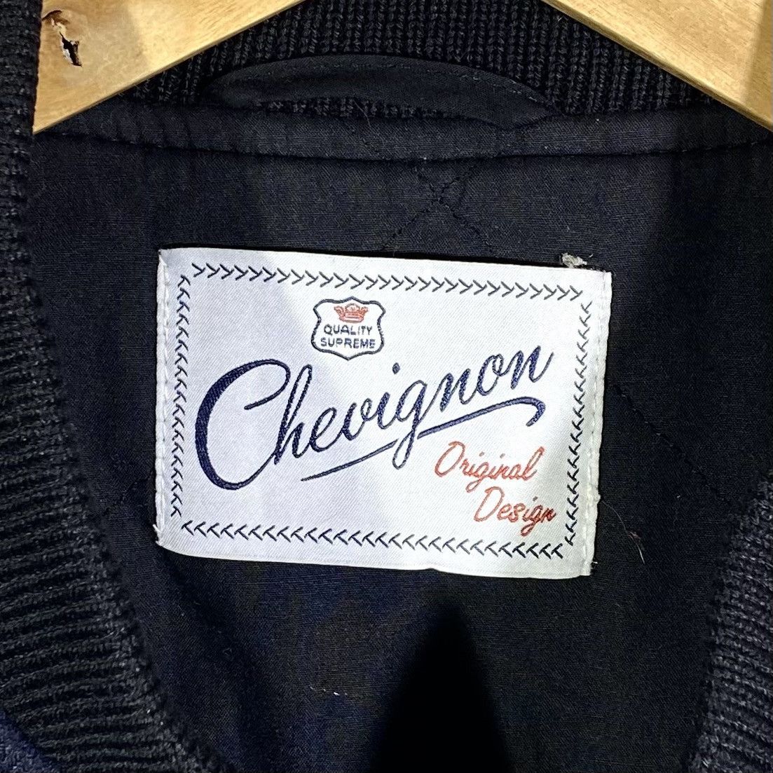 Chevignon Teddy Varsity Carreaux Vintage Chevignon (Laine Mixte) Size US XL / EU 56 / 4 - 5 Thumbnail