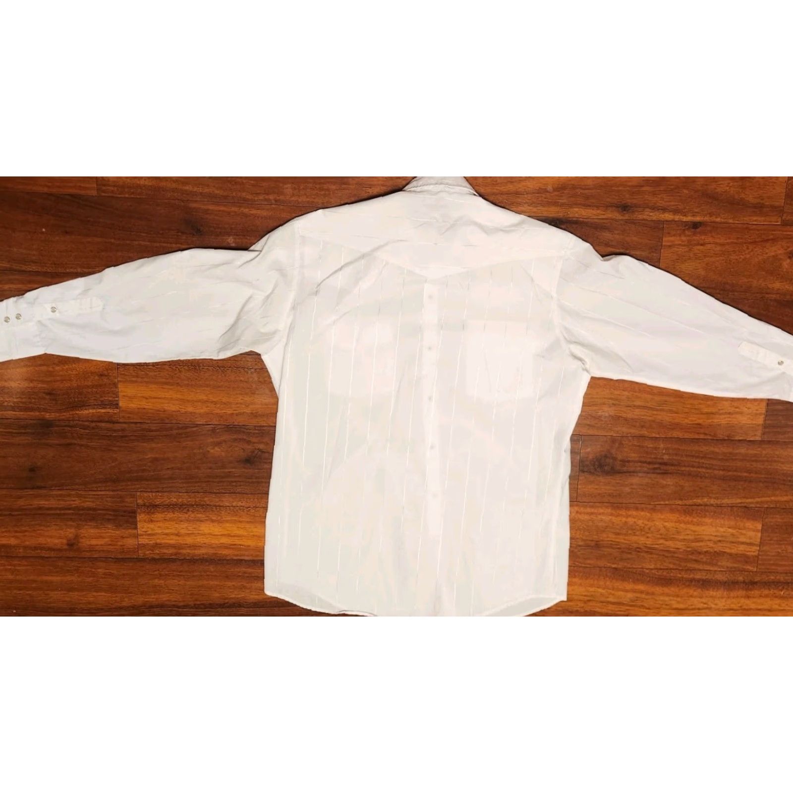 Vintage VINTAGE NORTHERN PLAINS Shirt Men’s 16-16 1/2 33/34 White Long Sleeved Pearl Snap VTG Size US L / EU 52-54 / 3 - 7 Thumbnail