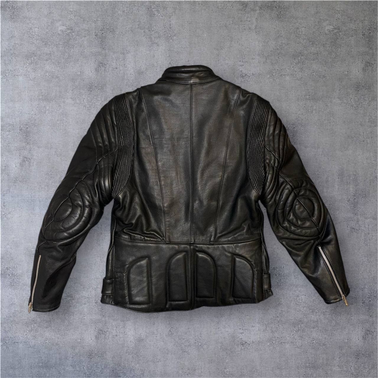 Genuine Leather Biker Racer Moto Leather Jacket Size S / US 4 / IT 40 - 3 Thumbnail