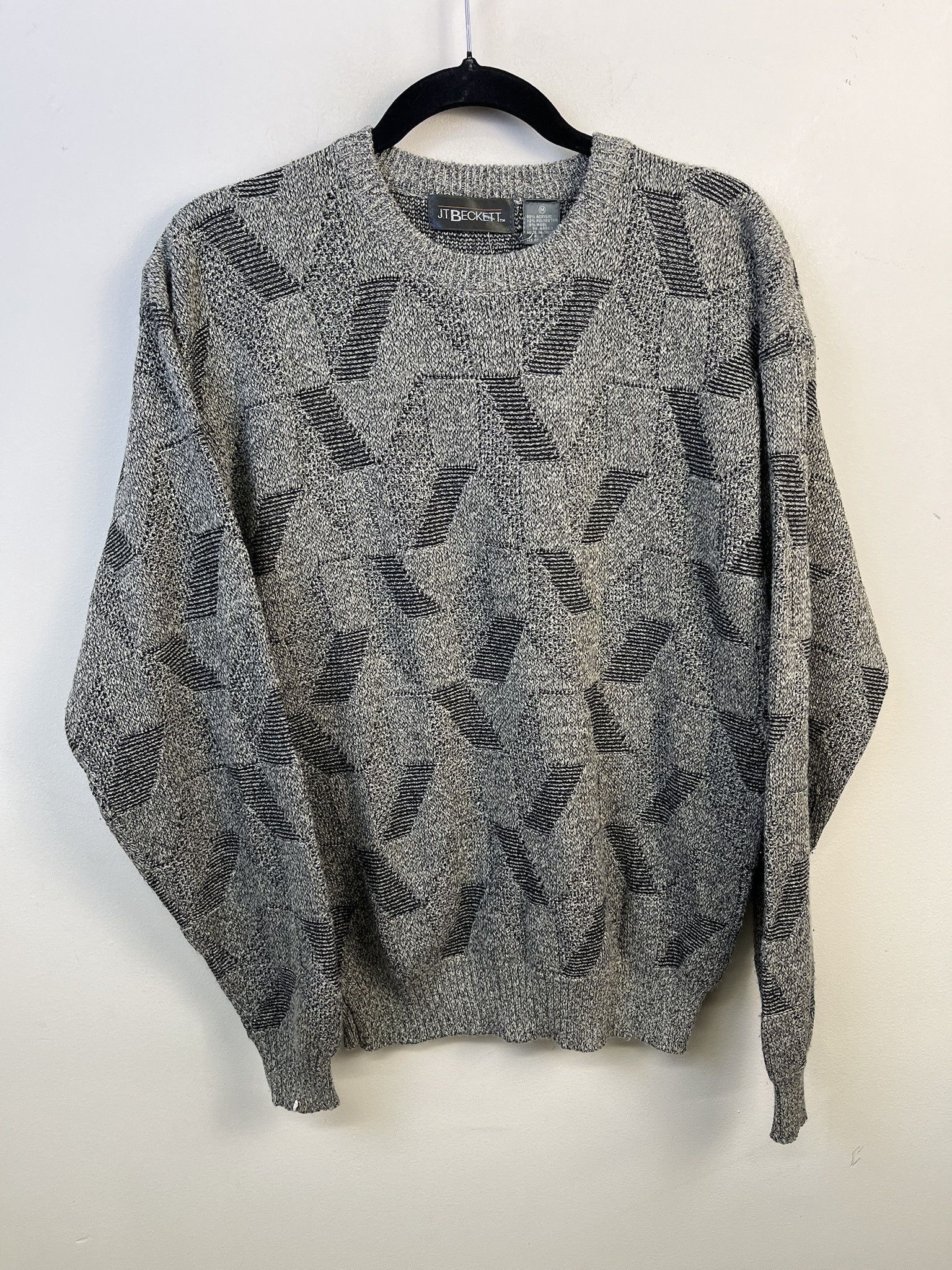Vintage Vintage Knit Sweater 1990s Thick Knit Jt Beckett WIndswept Pattern 3D Knit Sweater Size M Size US M / EU 48-50 / 2 - 1 Thumbnail