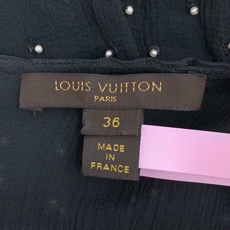 Louis Vuitton Louis Vuitton Black Silk Tie Long Sleeve Shirt with Bow La Size XS / US 0-2 / IT 36-38 - 5 Thumbnail