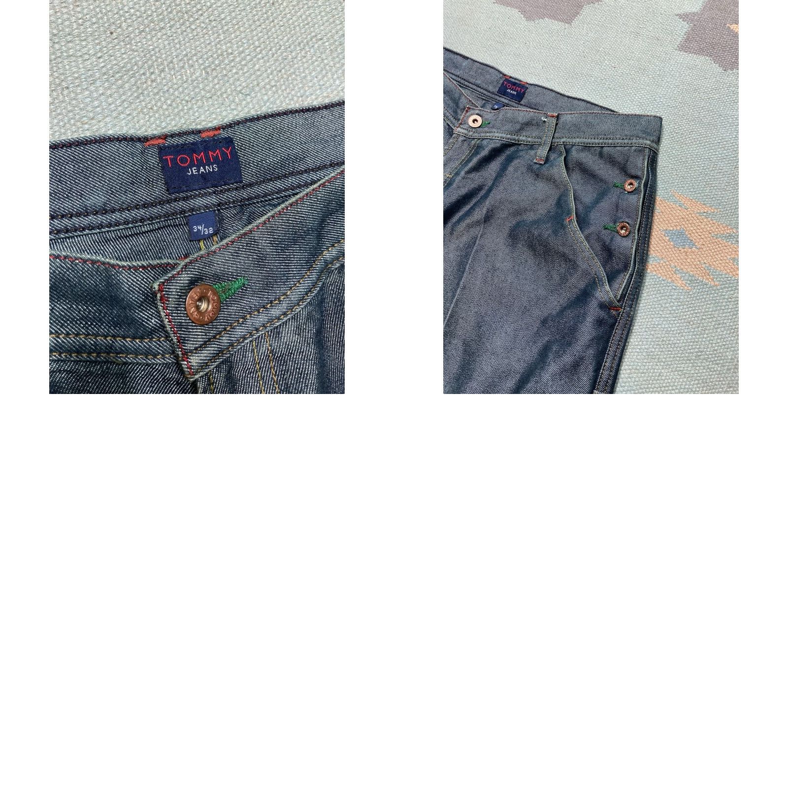 Tommy Hilfiger VINTAGE Tommy Hilfiger Jeans Baggy Hip Hop 34x32 Men Blue Baggy Carpenter JNCO Style Skater 90s Modern Size US 34 / EU 50 - 8 Thumbnail