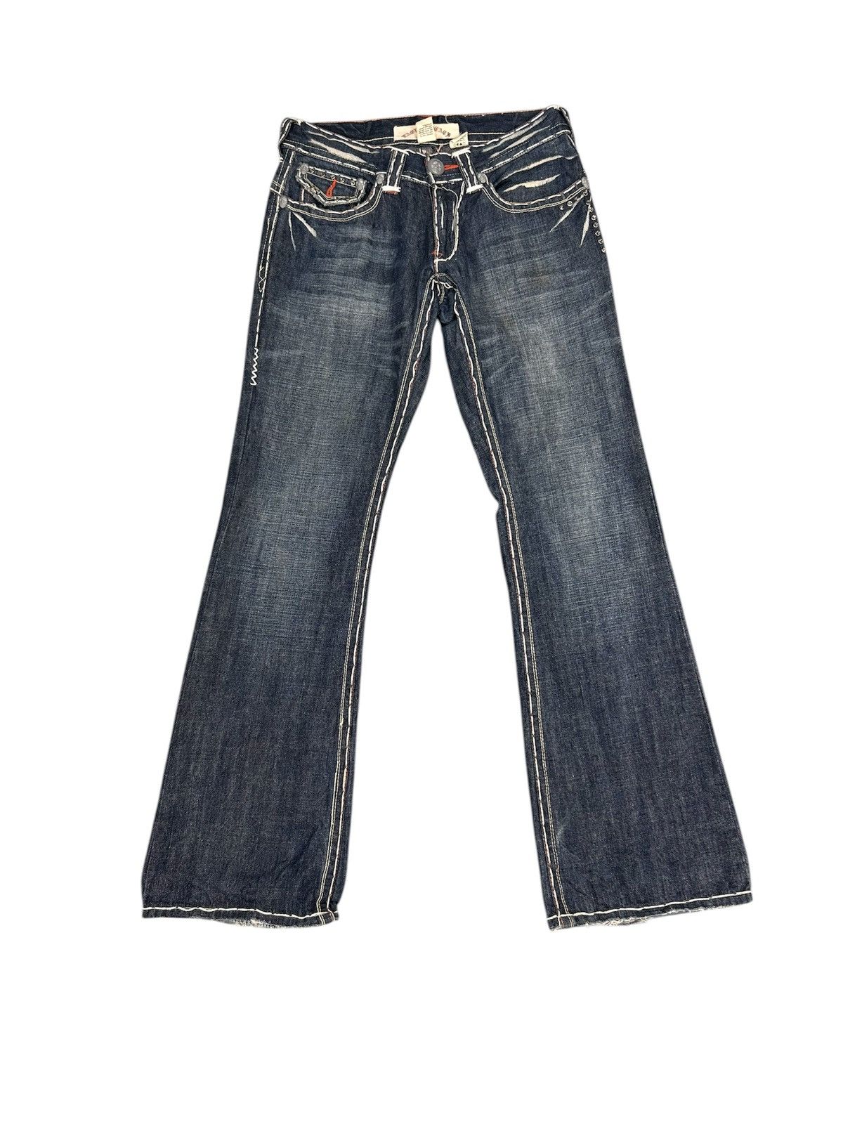 True Religion Vintage 00’s Laguna Beach Jeans co Flared Jeans Size US 31 - 2 Thumbnail