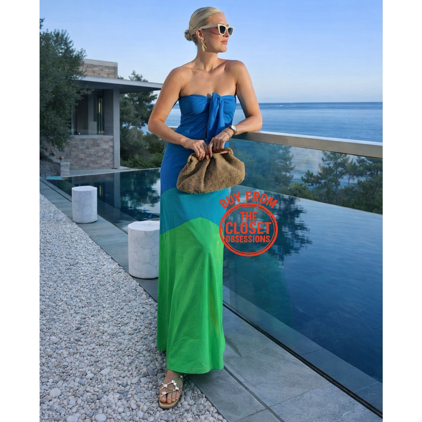 Mango Mango x Simon Miller Colorblock Strapless Maxi Dress NWT Size M / US 6-8 / IT 42-44 - 15 Thumbnail