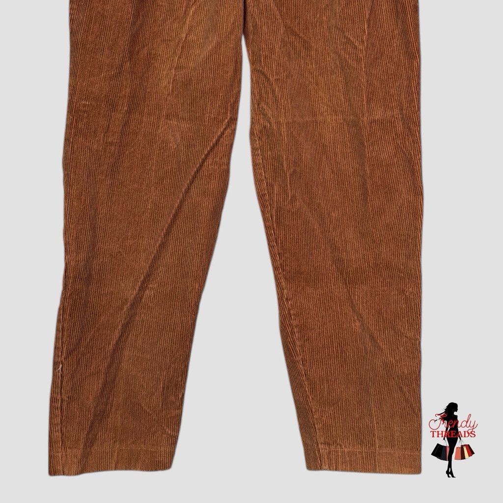 Vintage VTG 70s 80s SMALL MEDIUM Corduroy High Rise Tapered Wide Leg Size 32" / US 10 / IT 46 - 3 Thumbnail