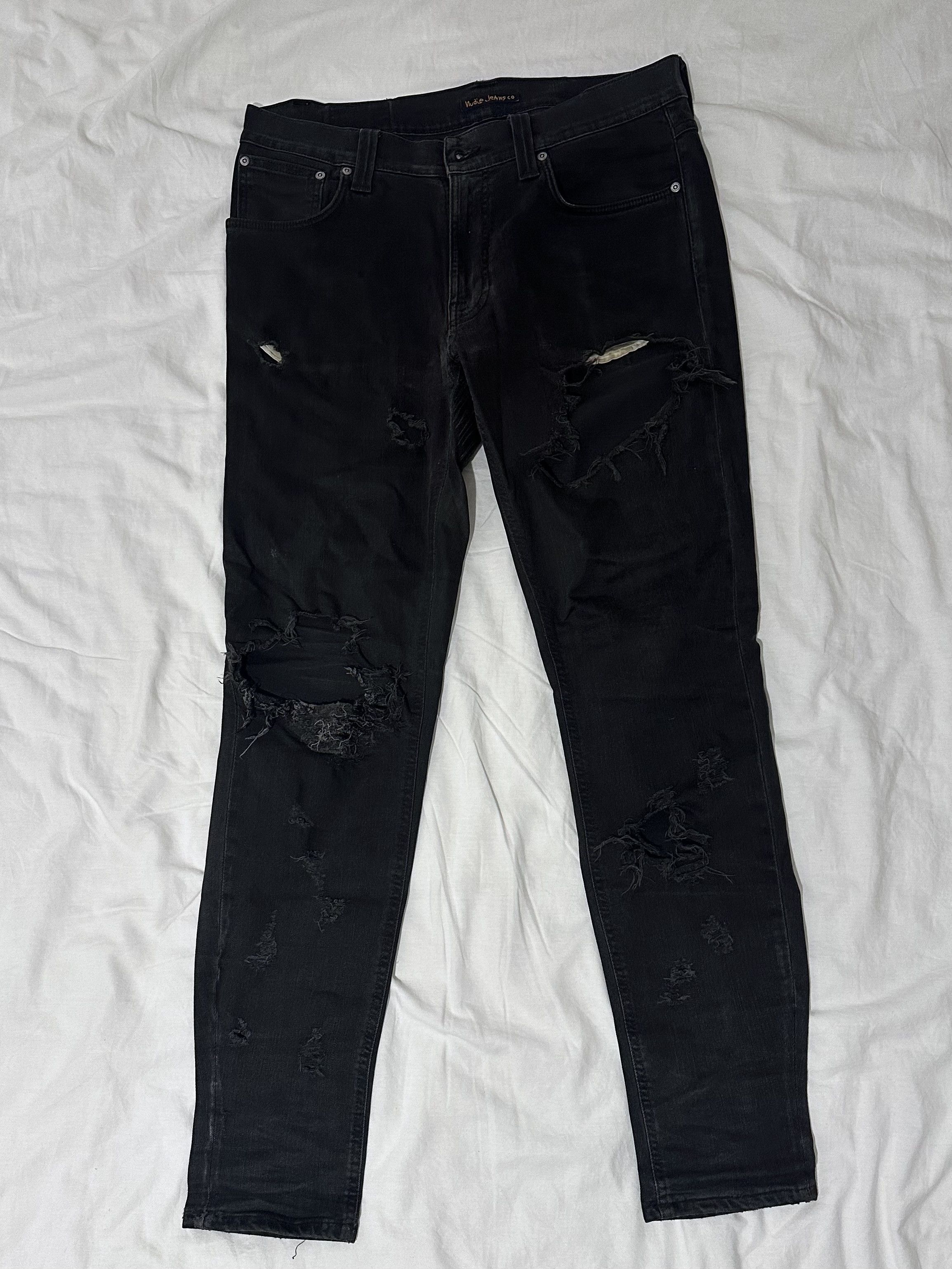 Nudie Jeans Nudie Jeans Lean Dean Washed Black Size US 34 / EU 50 - 1 Thumbnail