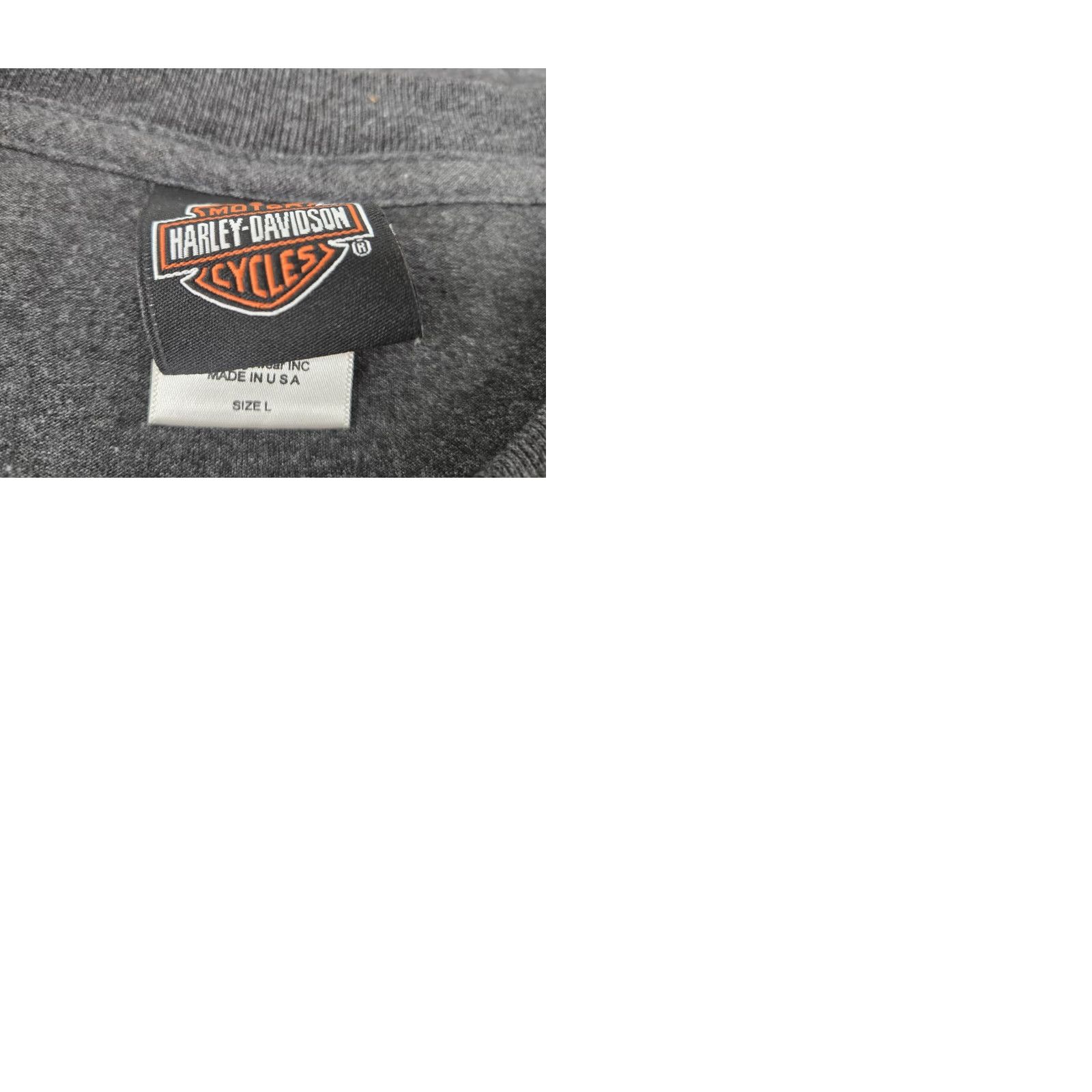 Harley Davidson Harley-Davidson T-Shirt Men's L Gray Crew Neck Short Sleeve Regular Fit Ontario Canada Size US L / EU 52-54 / 3 - 9 Thumbnail