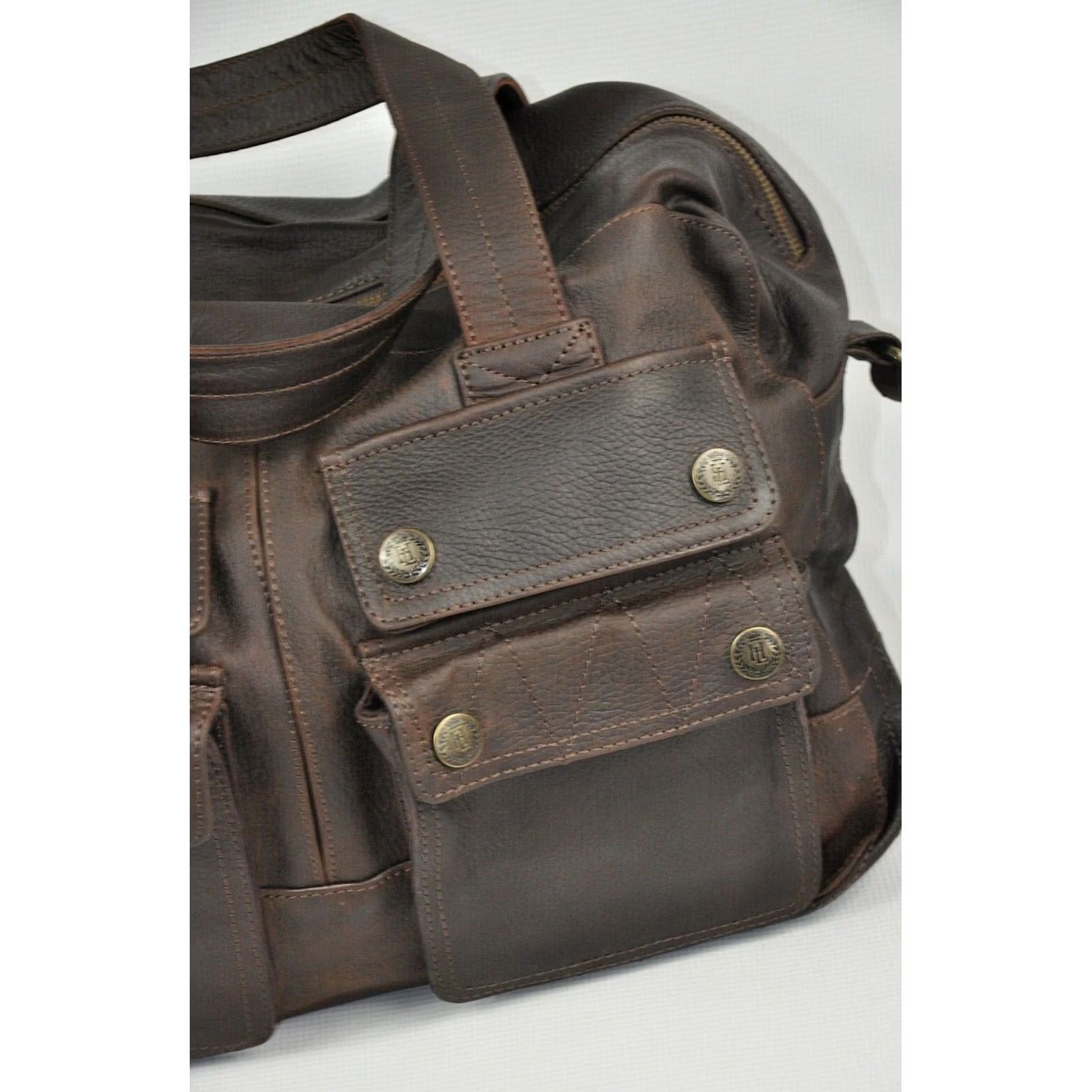 Henri Lloyd Henri Lloyd Calgary Laptop Bag Men Brown Leather Size ONE SIZE - 7 Thumbnail