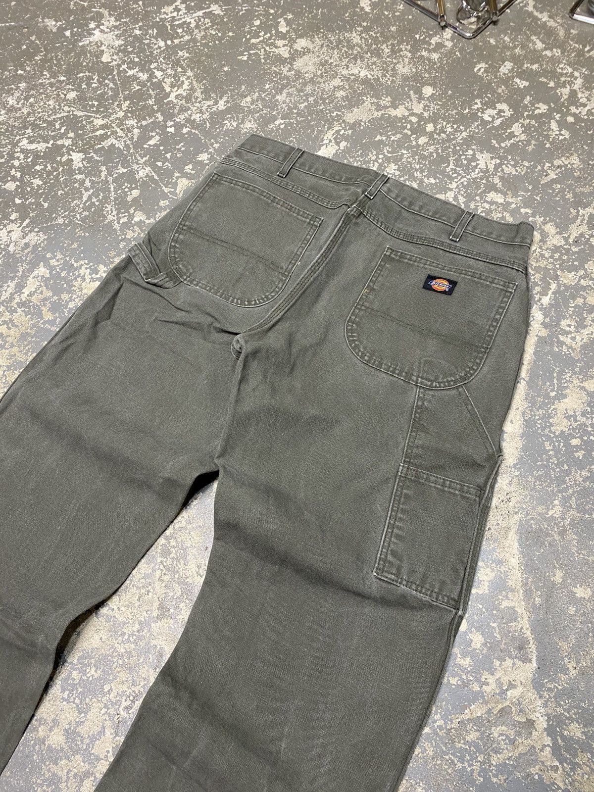 Carhartt × Dickies × Vintage Vintage Dickies Green Faded Carpenter Baggy Fit Pants Size US 36 / EU 52 - 3 Thumbnail