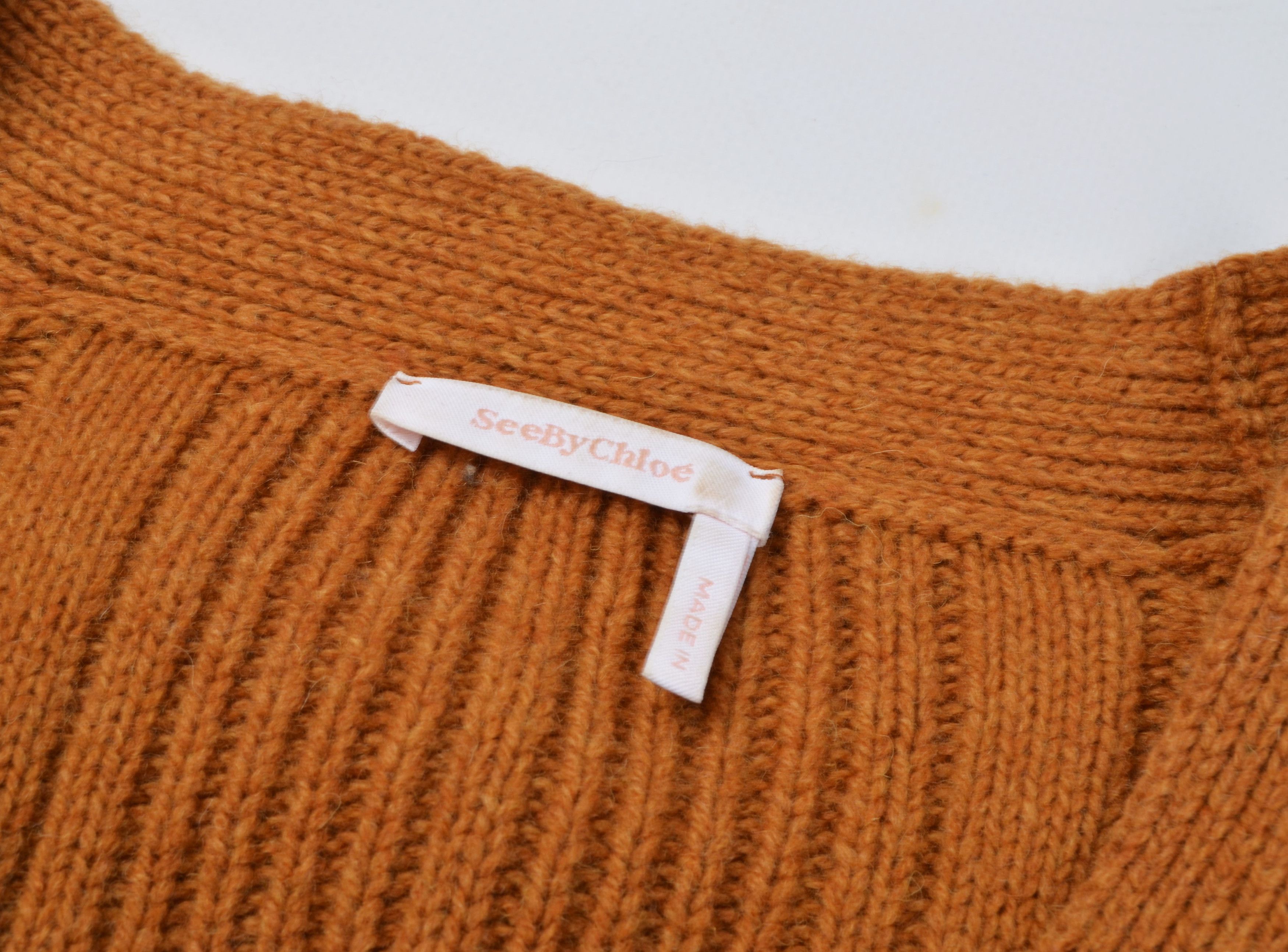 Chloe See by Chloe Cable Knit Autumnal Brown Long Cardigan Size M / US 6-8 / IT 42-44 - 8 Thumbnail