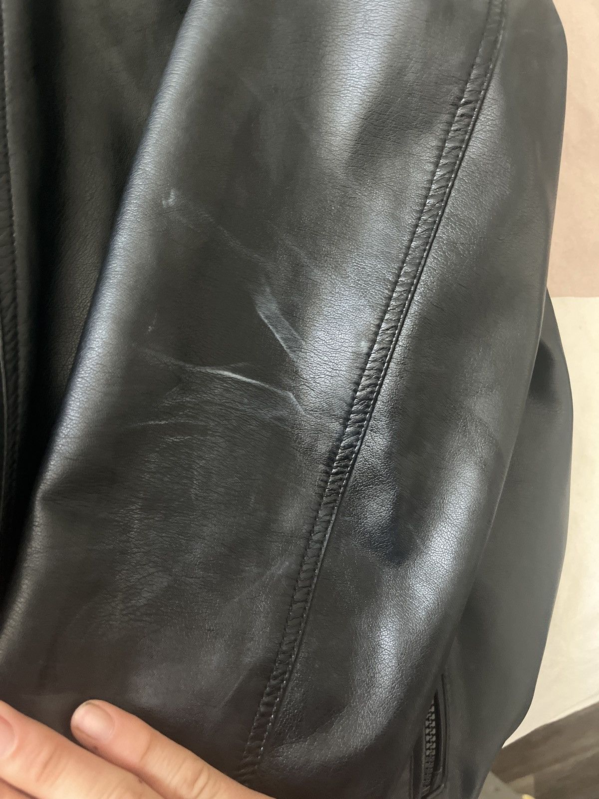 I.N.C XL leather jacket used removable leather hoodie Size US XL / EU 56 / 4 - 3 Thumbnail