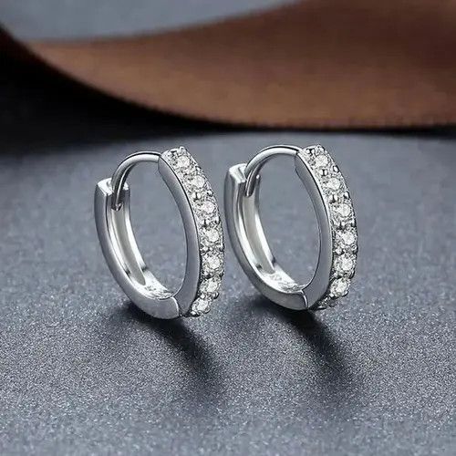 Other × Sterling Silver 925 Sterling Silver Plated Small Hoop Earrings for Women Men Size ONE SIZE - 1 Thumbnail