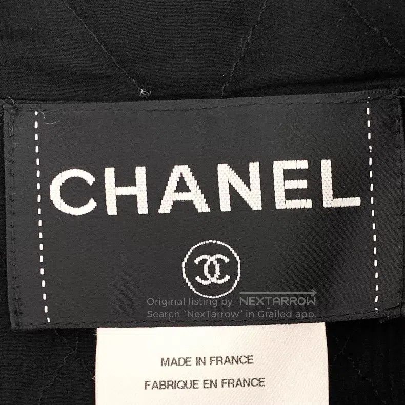 Chanel Chanel Black diamond mulberry silk stitching mesh zipper l Size XXS / US 00 / IT 34 - 5 Thumbnail