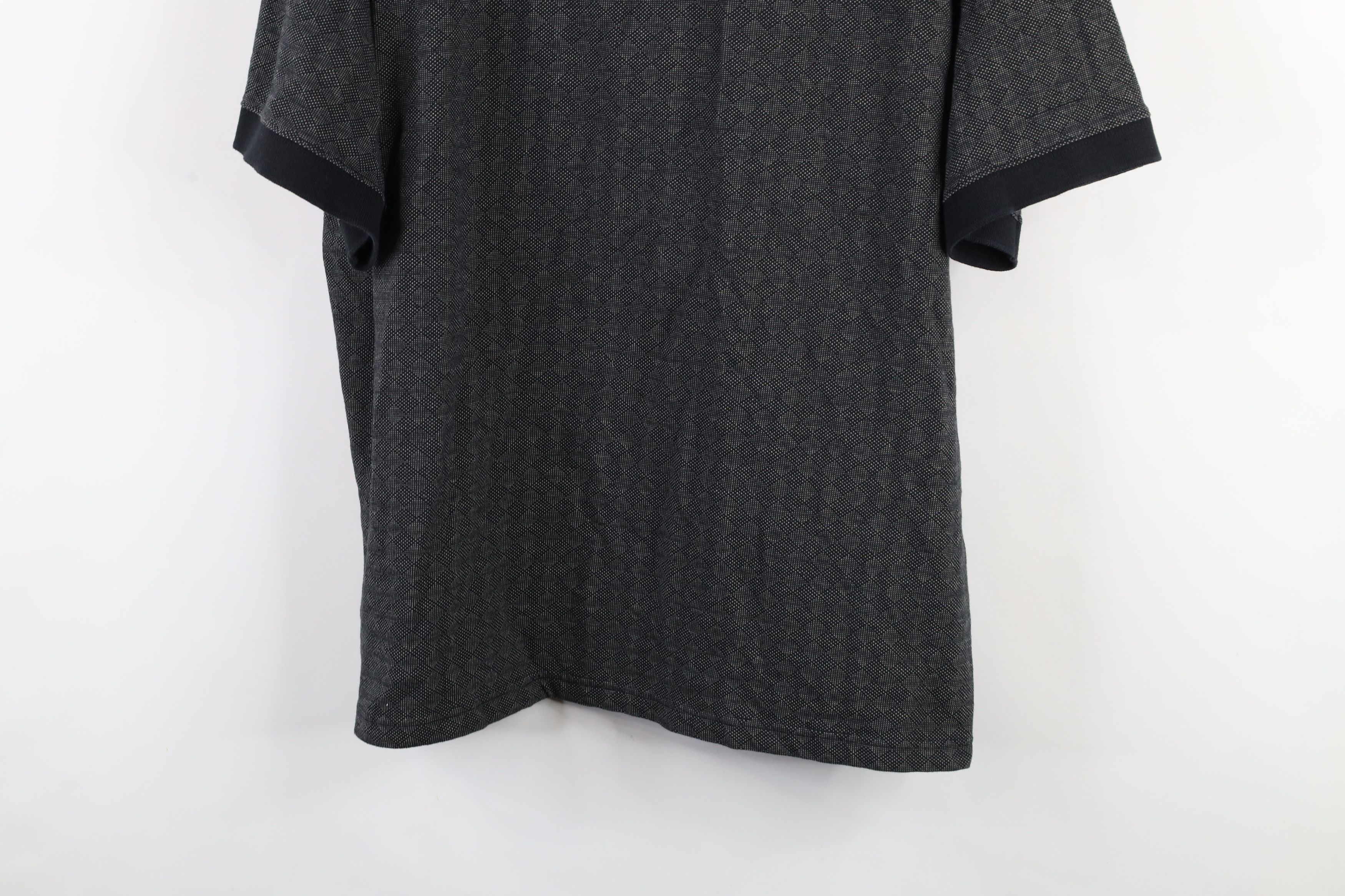 Vintage Vintage 90s Streetwear Diamond Short Sleeve Polo Shirt Black Size US XXL / EU 58 / 5 - 3 Thumbnail