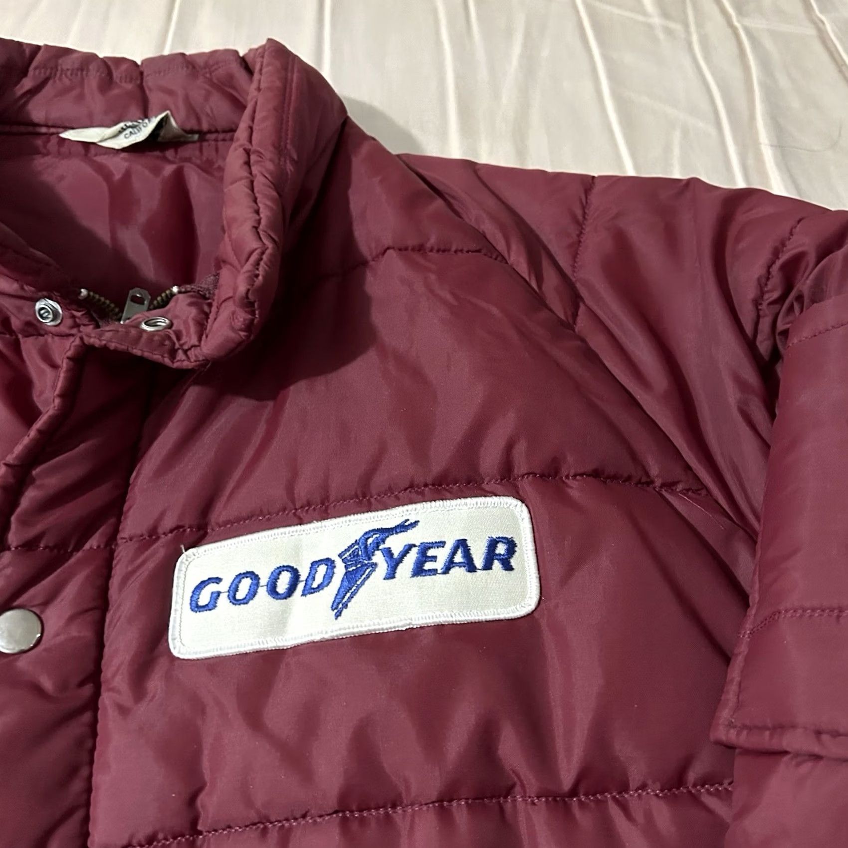 Vintage VINTAGE Goodyear Puffer Jacket Mens L Red 80s Size Large Size US L / EU 52-54 / 3 - 2 Thumbnail