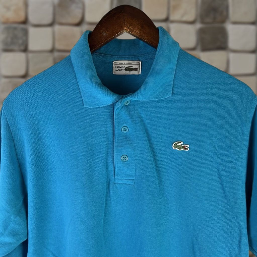 Lacoste VINTAGE Lacoste Polo Shirt Mens M Blue Preppy Golf Tennis Croc Logo 80s Mens Regular Short Sleeve Button Collared Knit Cotton Logo 80s Size US M / EU 48-50 / 2 - 1 Thumbnail
