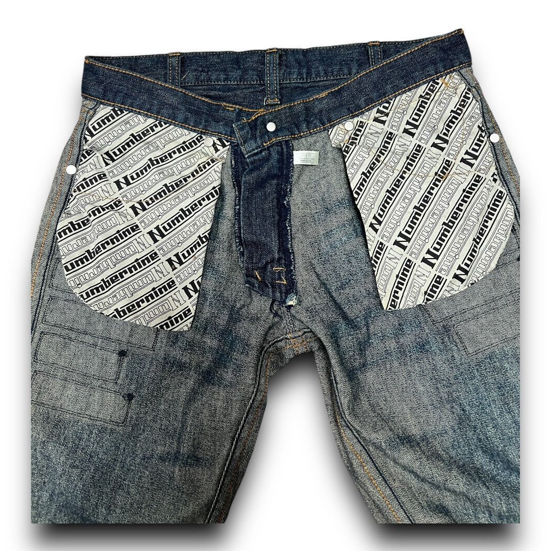 Japanese Brand × Number (N)ine NUMBER NINE DISTRESSED AND PATCHES JAPANESE BRAND DENIM Size US 31 - 14 Thumbnail