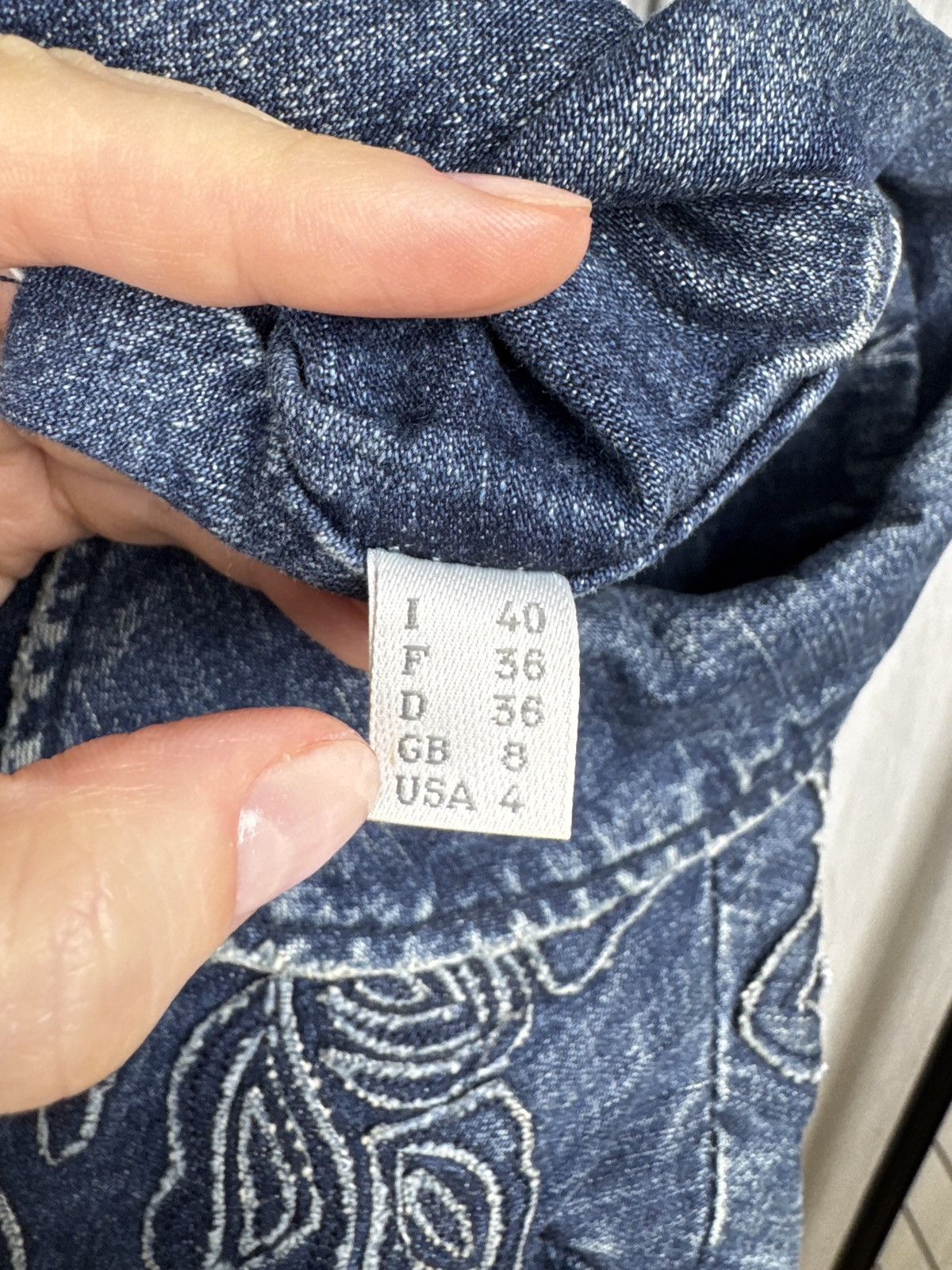 Alberta Ferretti Philosophy Di Alberta Ferretti Denim Studded Embroidered Jkt Size S / US 4 / IT 40 - 14 Thumbnail