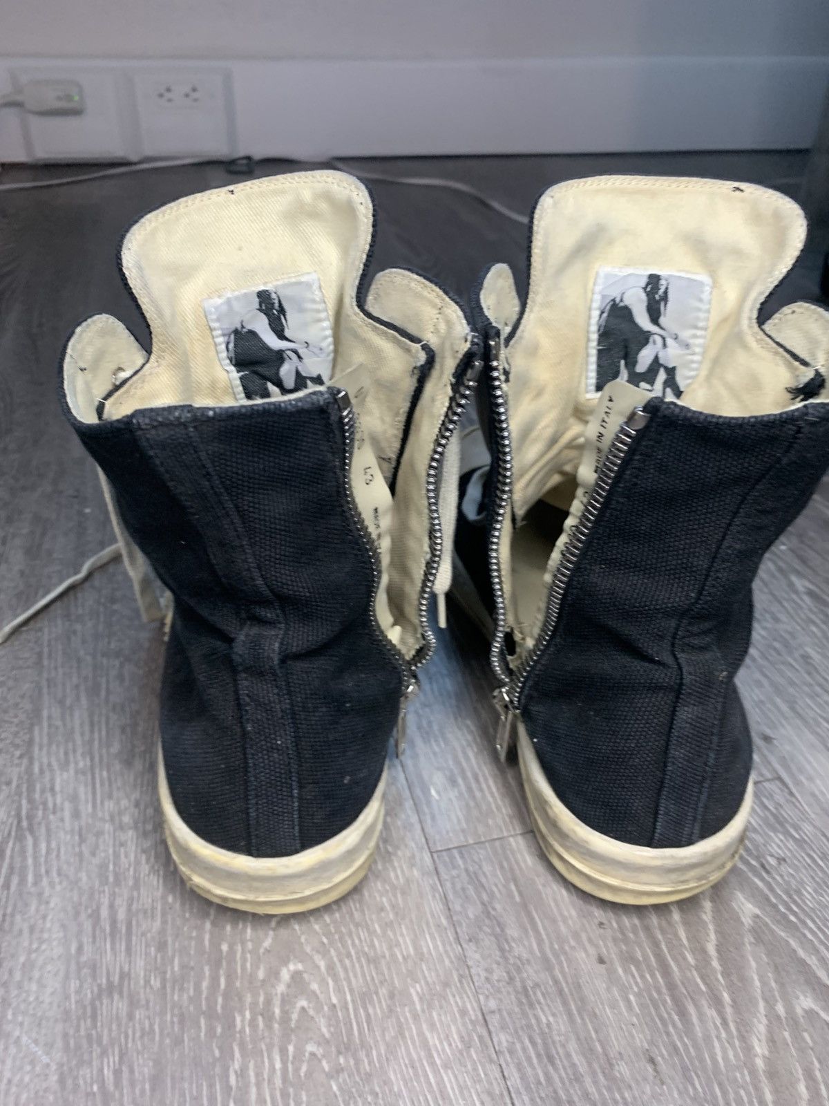 Rick Owens Drkshdw rick owen ramones high top Size US 10 / EU 43 - 2 Thumbnail