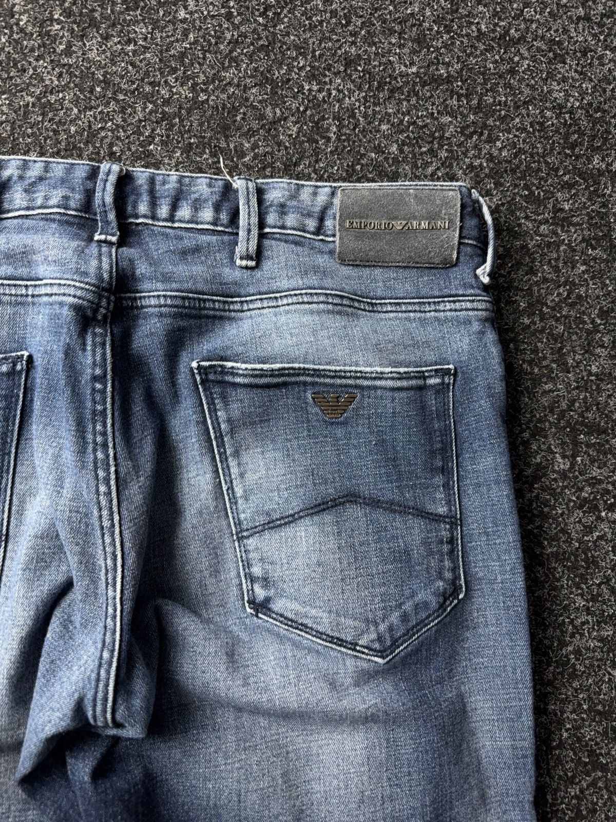 Armani Exchange Vintage 00s Emporio Armani Italy Y2K Distressed Jeans W34 Size US 34 / EU 50 - 13 Thumbnail