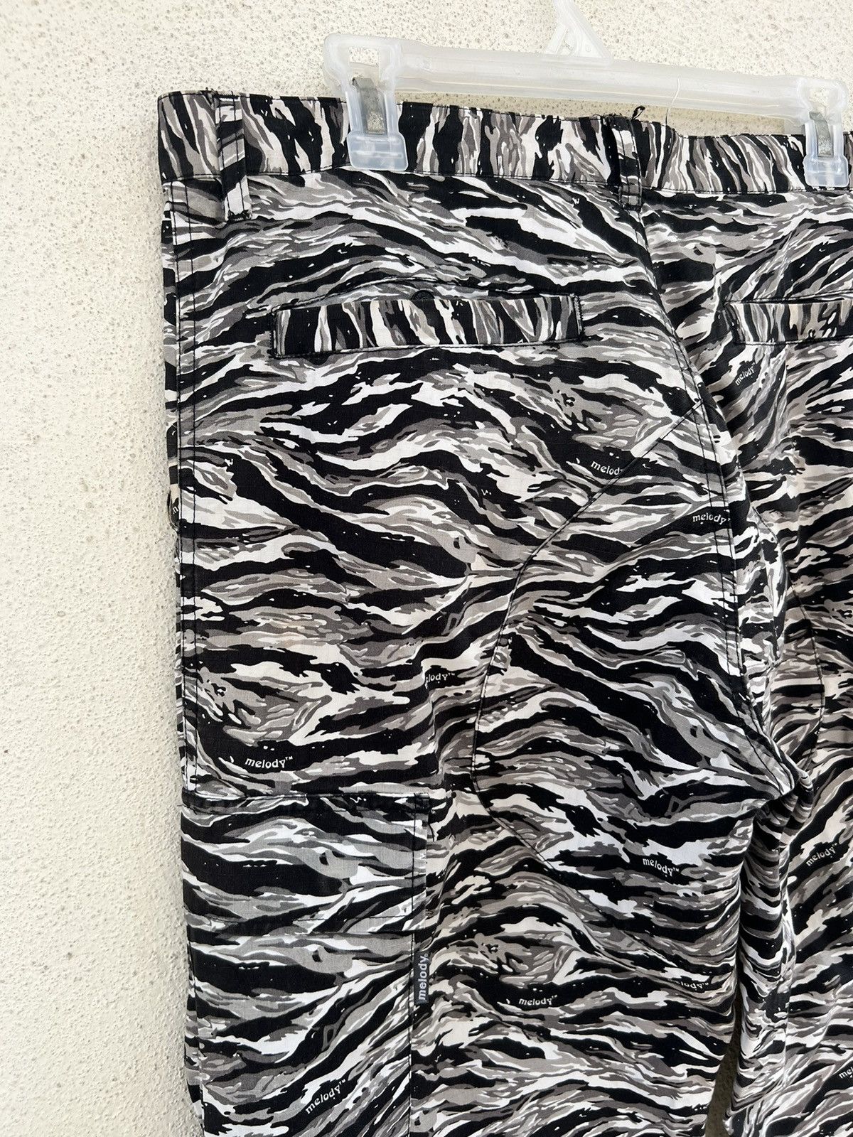 Vintage Melody Japan Drawstring Hem Striped Camo Cargo Trouser Size US 32 / EU 48 - 16 Thumbnail