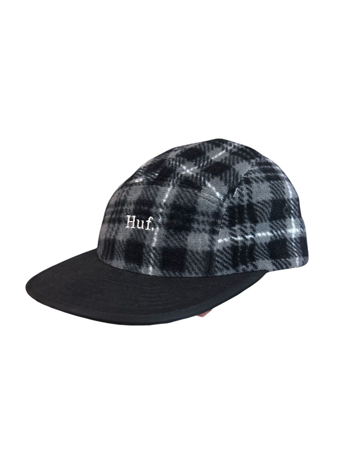 Huf × Stussy Huf Worldwide 5 Panel Checkered Wool Cap Dime Stussy Skate Size ONE SIZE - 3 Thumbnail