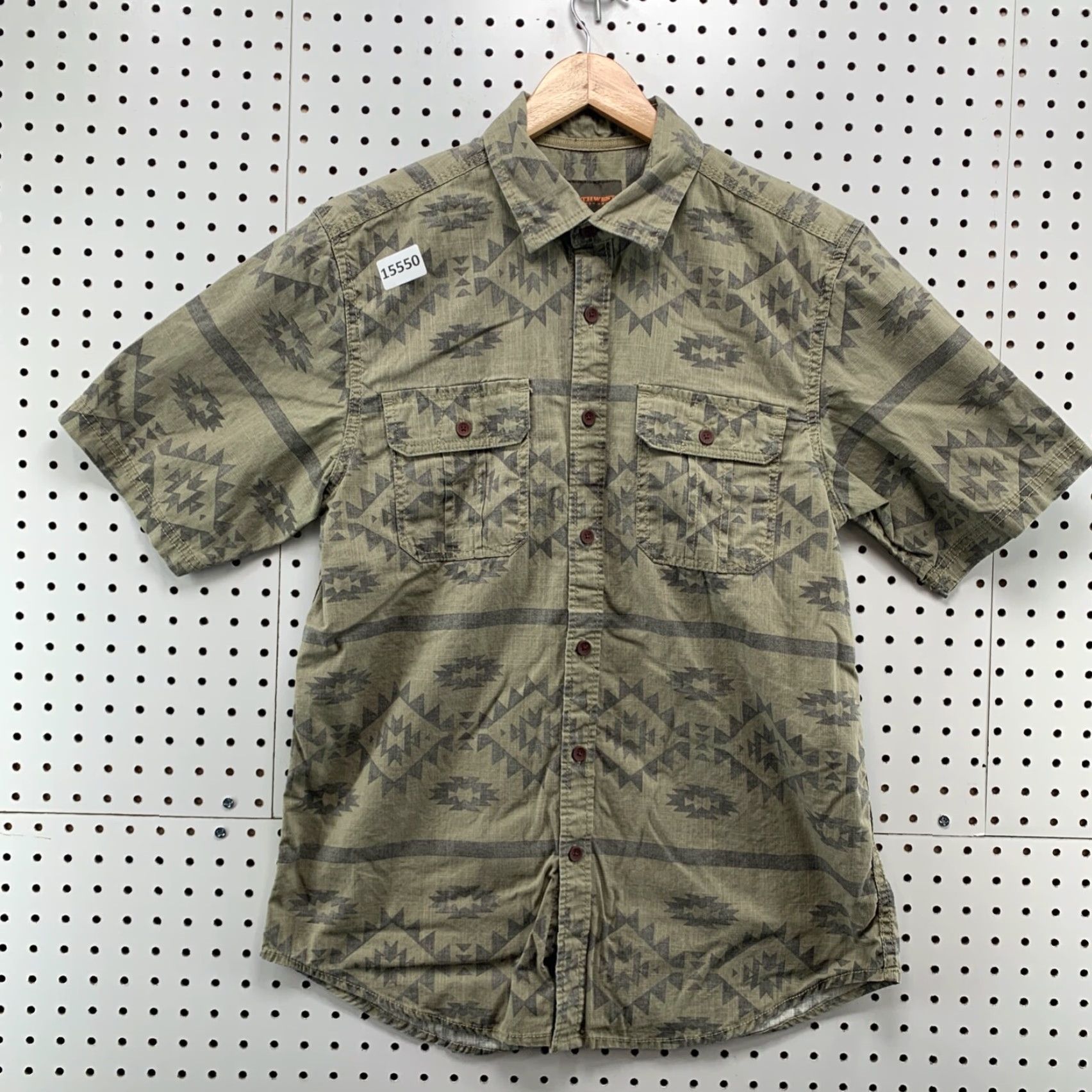 Vintage VINTAGE Northwest Territory Geometric Button-Up Shirt Medium Black Green Aztec Casual Mens Size US M / EU 48-50 / 2 - 5 Thumbnail