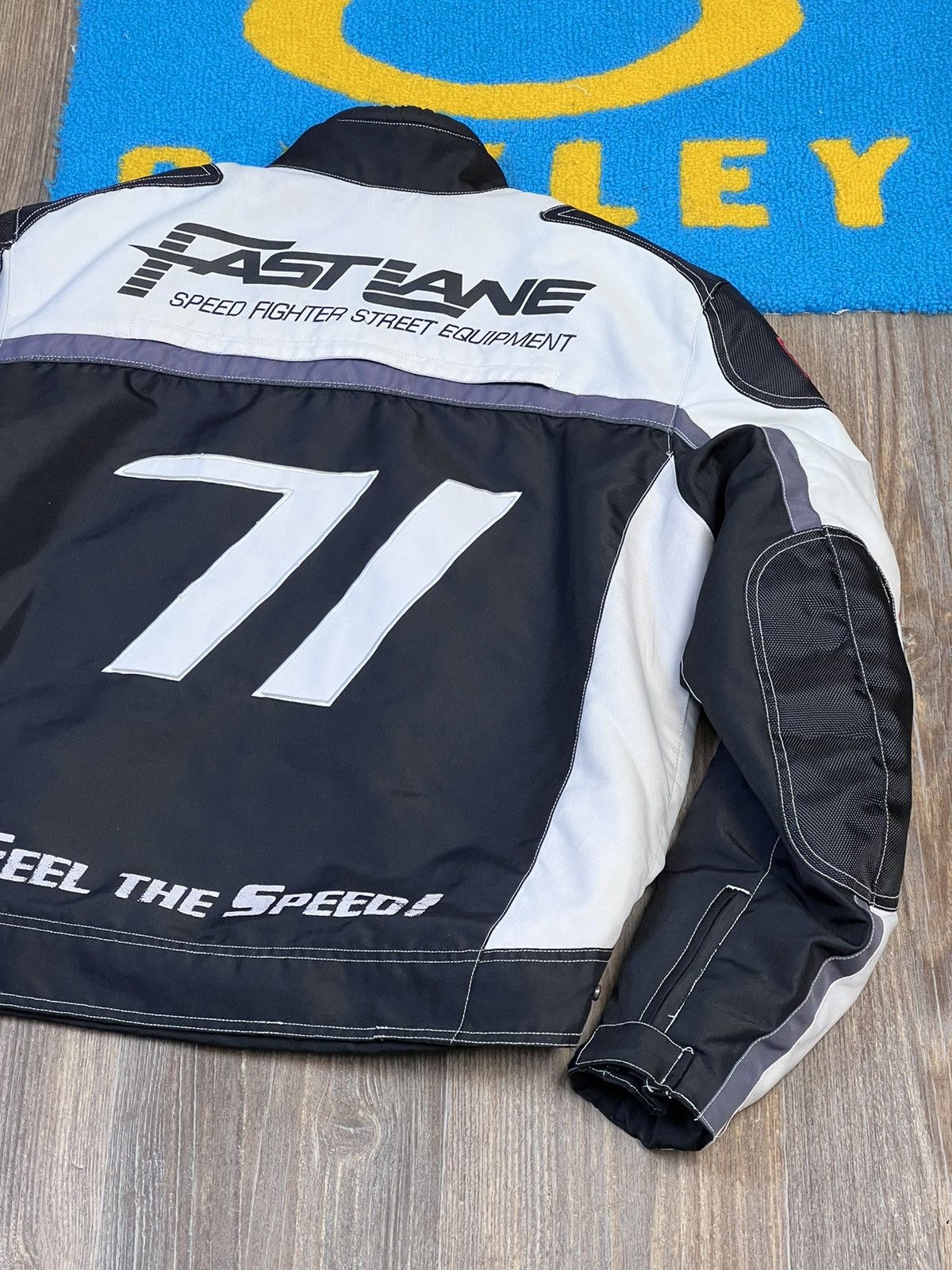 NASCAR Vintage Fast Lane Speed Fighter Black Racing Jacket Size US XL / EU 56 / 4 - 8 Thumbnail