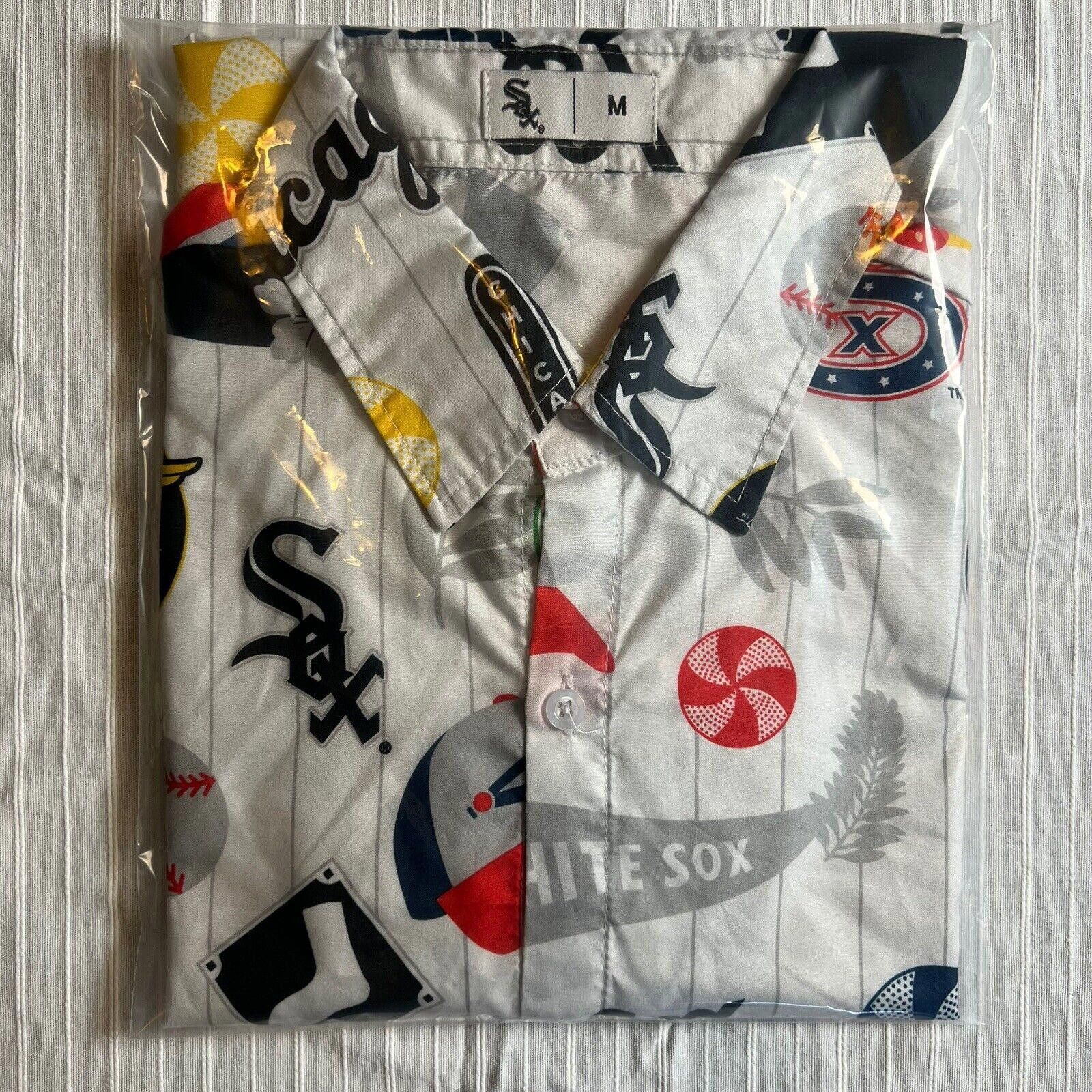 Designer Chicago White Sox Button Shirt Mens Sz M Beggars Pizza MLB Size ONE SIZE - 8 Thumbnail