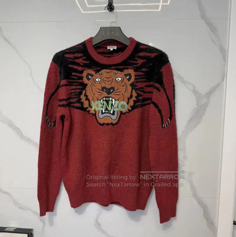 Kenzo KENZO Men's Long Sleeve Graphic Sweater in Rose Red . Size US L / EU 52-54 / 3 - 1 Thumbnail