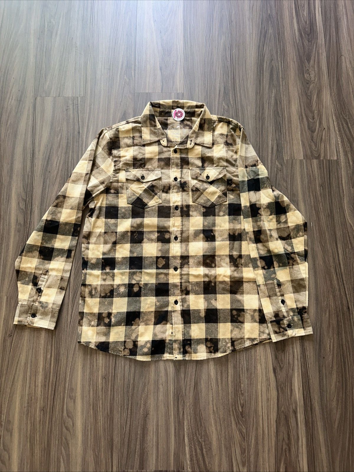 Anti Social Social Club ASSC Dialtone Flannel Olive Tie Dye Shirt - Size XXL Size US XXL / EU 58 / 5 - 1 Thumbnail