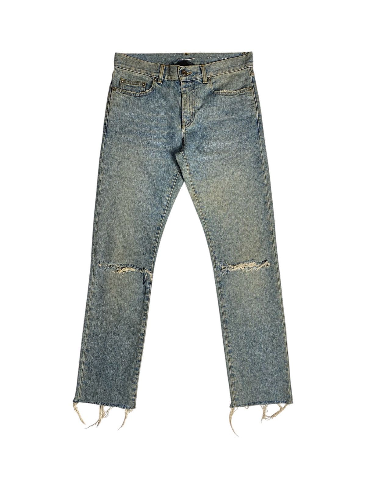 Saint Laurent Destroyed Jeans | Grailed