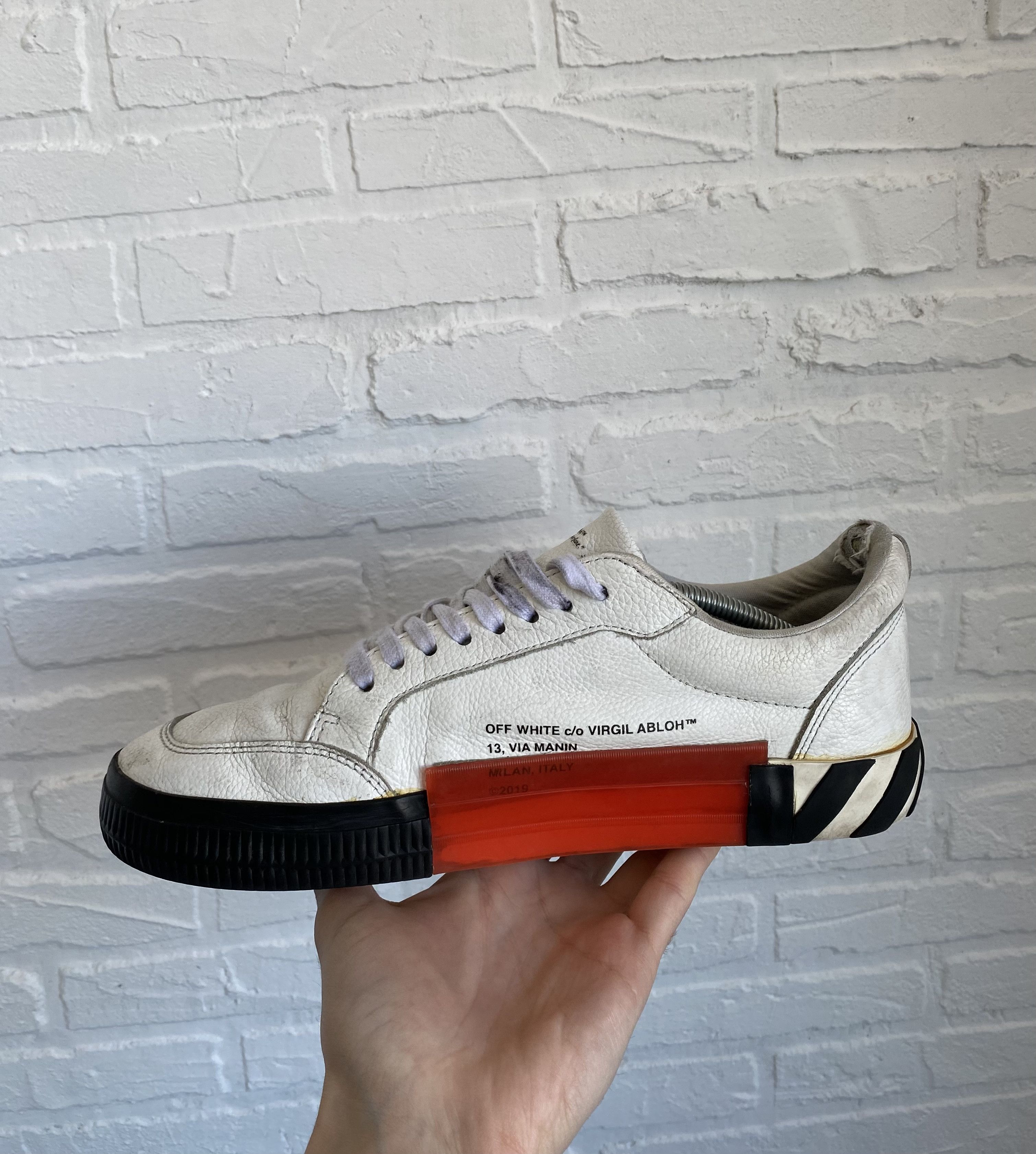 Off-White Off-white vulcanized leather sneakers Size US 10 / EU 43 - 10 Thumbnail