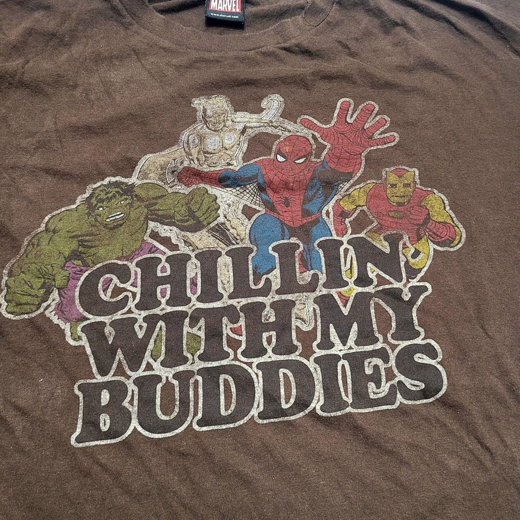 Vintage Marvel Y2K Chillin With My Buddies Comics Superhero’s T-Shirt Men’s XL Size US XL / EU 56 / 4 - 2 Thumbnail