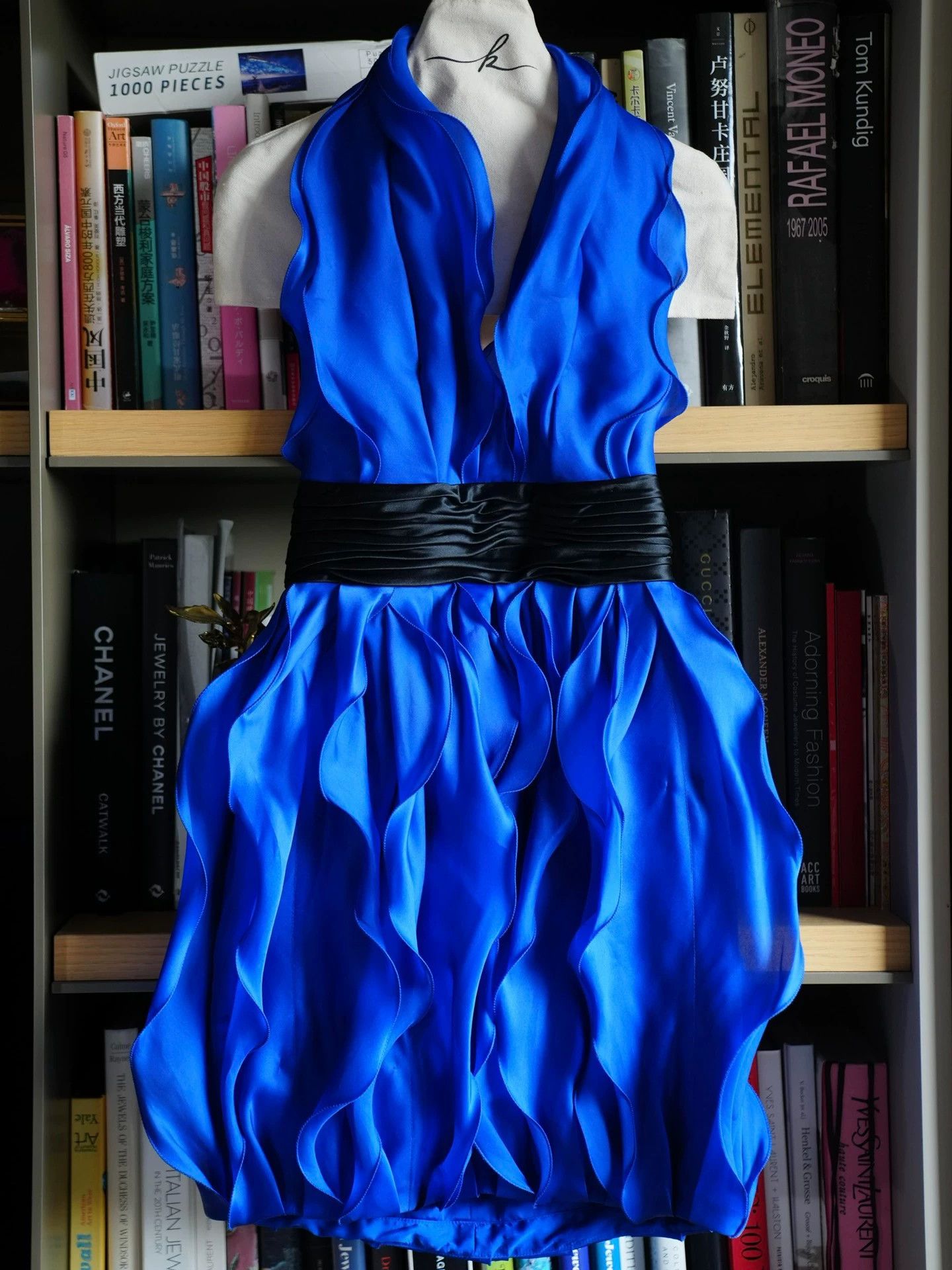 Other Marchesa Notte Royal Blue Silk Halter Neck Mini Dress Size S / US 4 / IT 40 - 2 Thumbnail